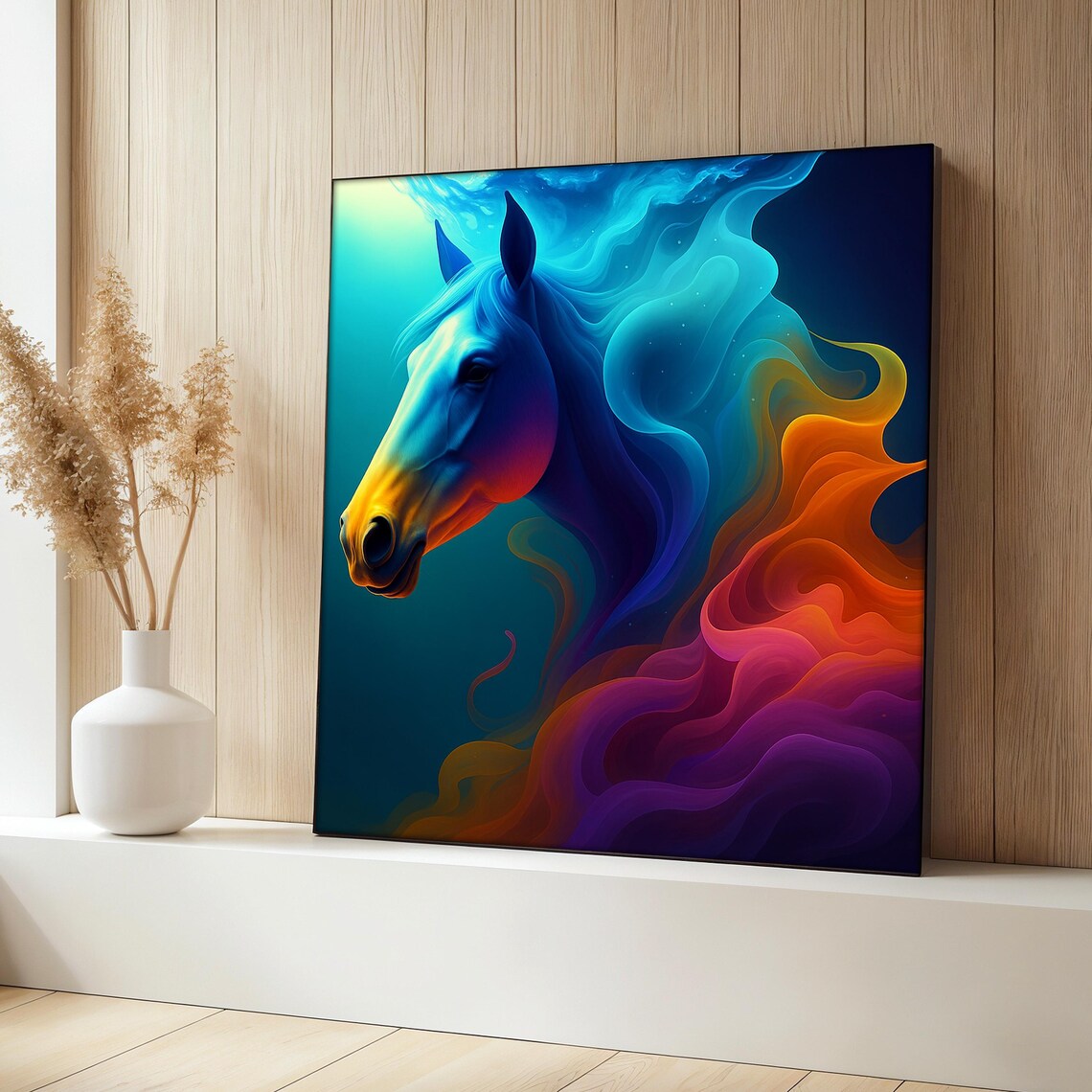 Horse Painting, Fantasy Animal Abstract Art Print