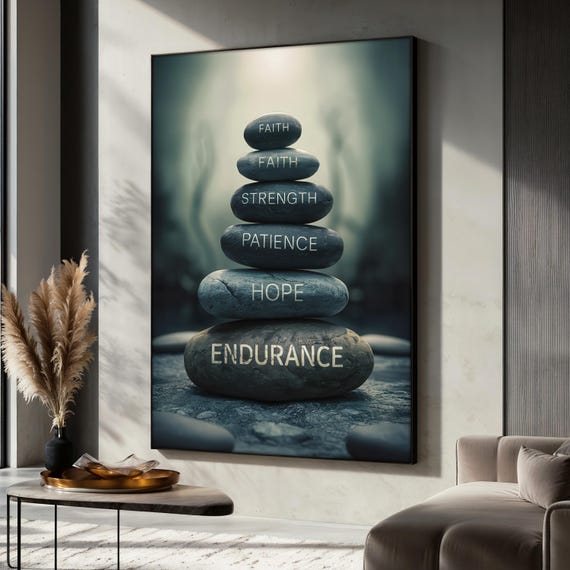 Faith Strength Patience Hope Endurance, Zen Decor