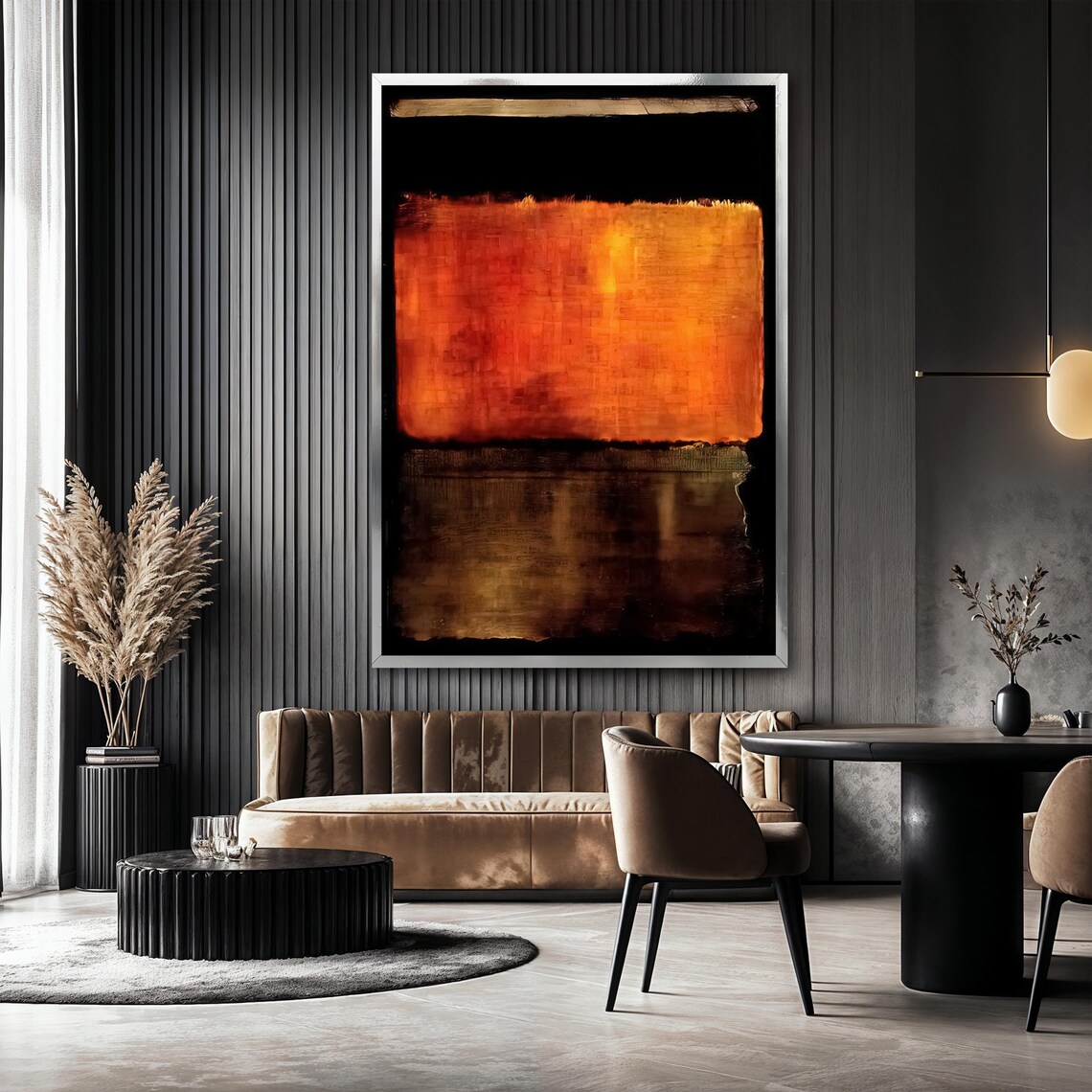 Mark Rothko-Inspired Abstract Art Print, Living Room - Image 2