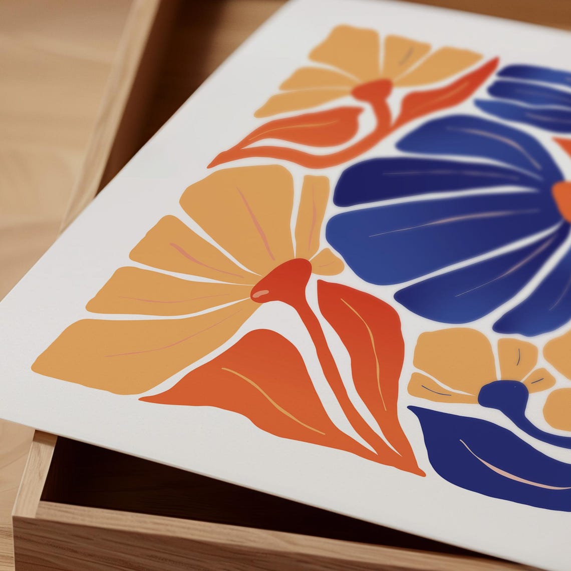Matisse Inspired Floral Print Bold Fauvist Botanical Modern Abstract Wall Art - Image 3