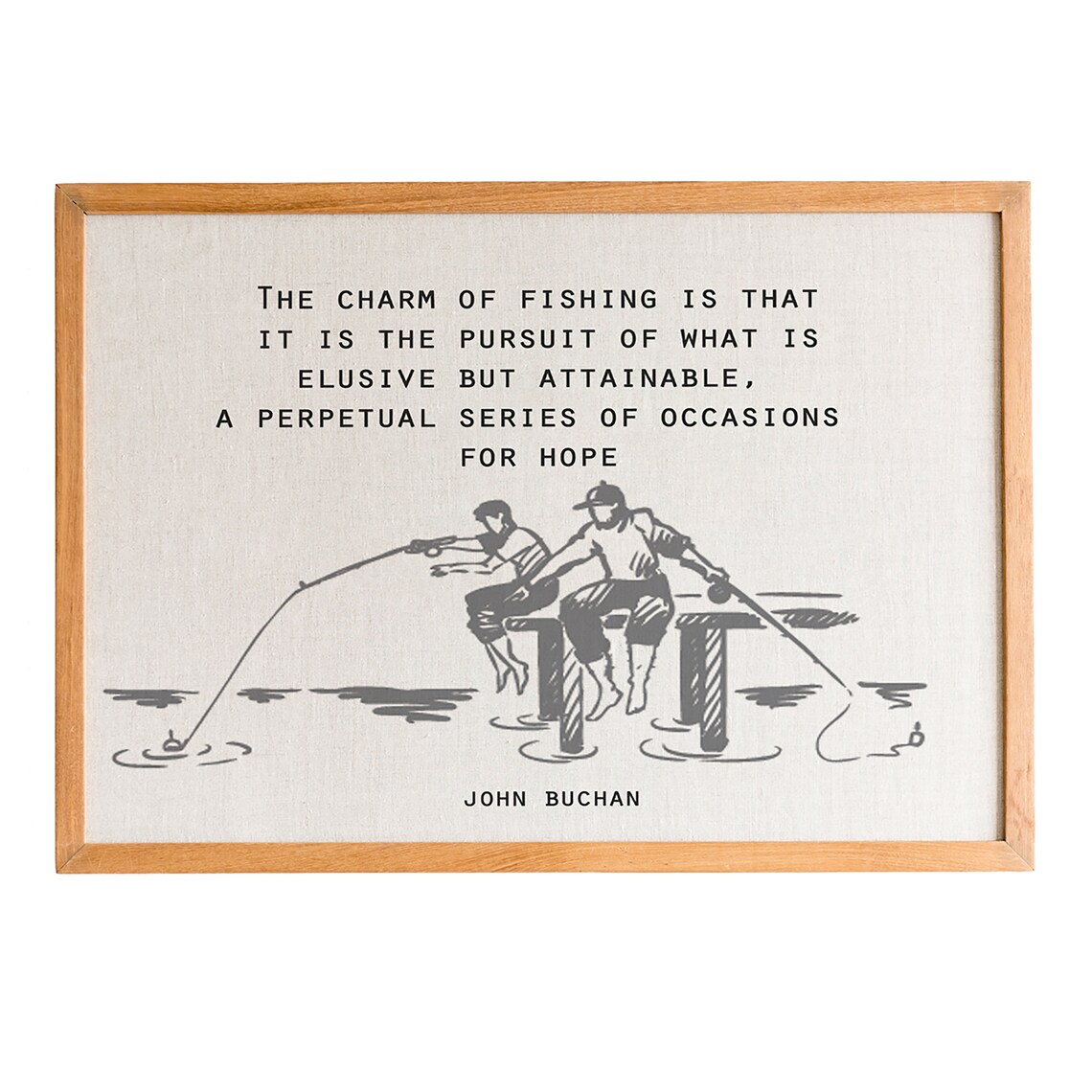 Fishing Quote Print By John Buchan The Charm Of Fishing Wall Art Print Office Decor John Buchan Quote Fishing Wall Art Wall Dcor
