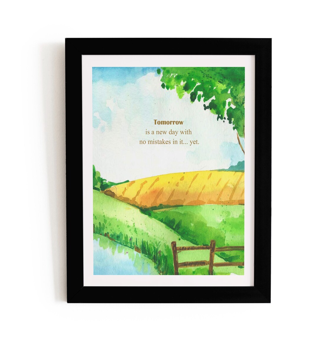 Anne of Green Gables Tomorrow Is a New Day Watercolor Poster - Image 2