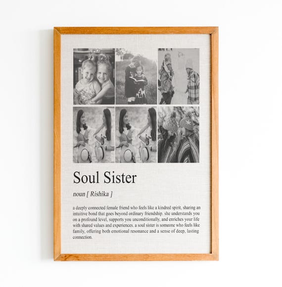 Soul Sister Definition Best Friend Quote Best Friend Definition Print Personalized Gift For Best Friend Birthday Photo Gift