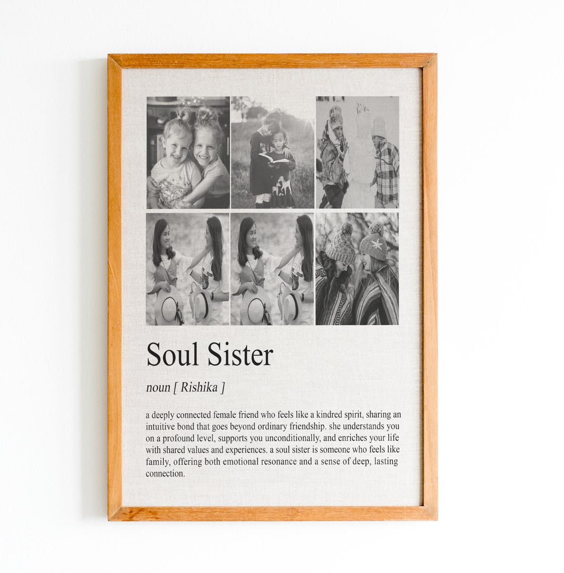 Personalized Soul Sister Photo Collage Definition Custom Gift Poster