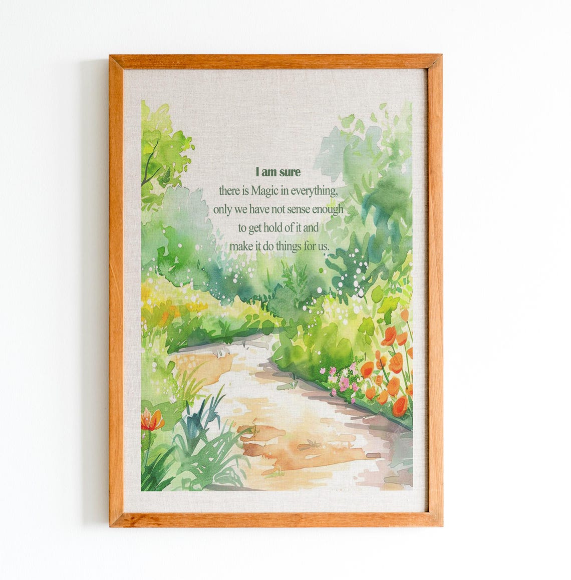 Secret Garden I Am Sure There Is Magic Garden Watercolor Poster