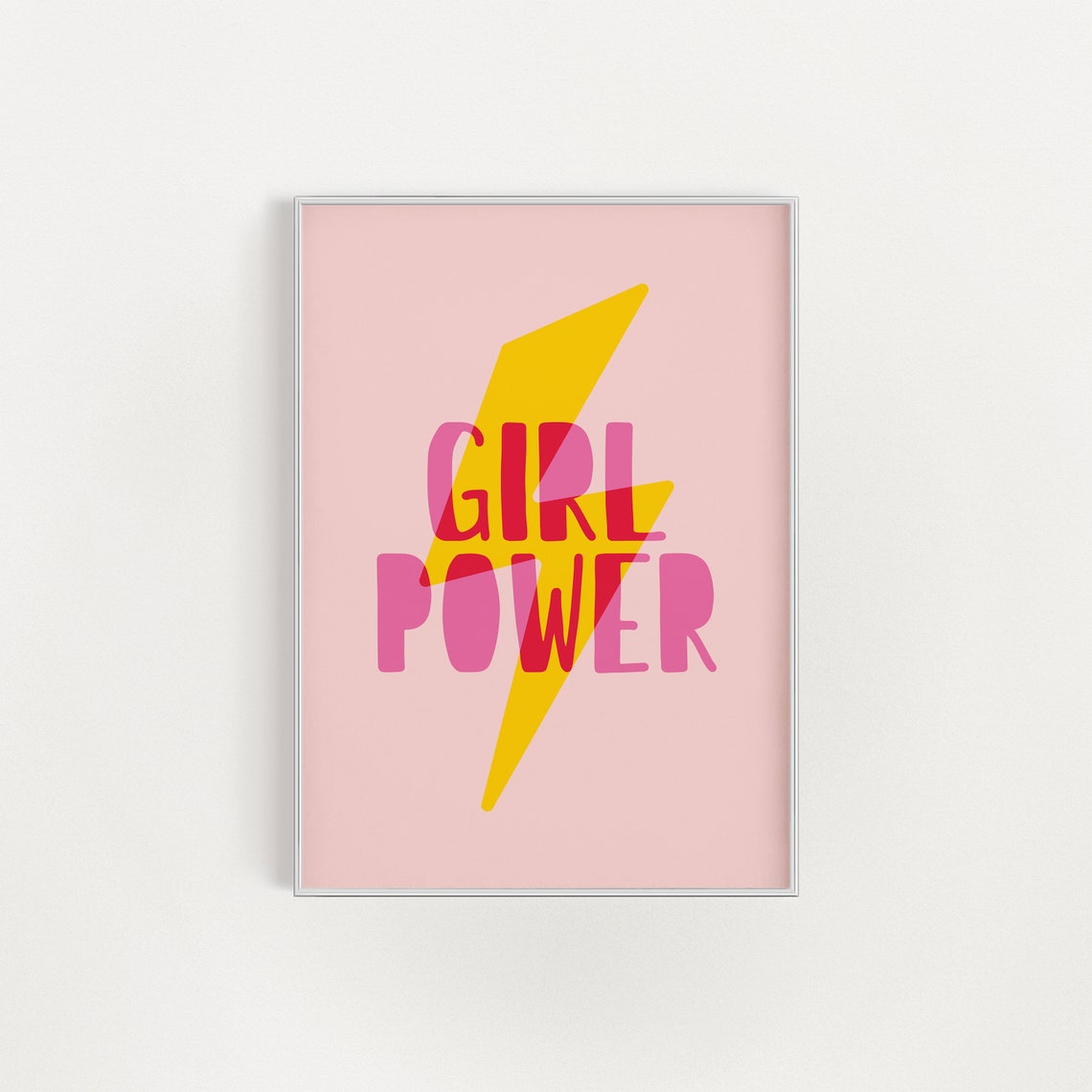 Girl Power Poster Girl Power Print Grl Pwr Poster Wall Art Feminism Poster Girl Room Wall Art Feminist Quote