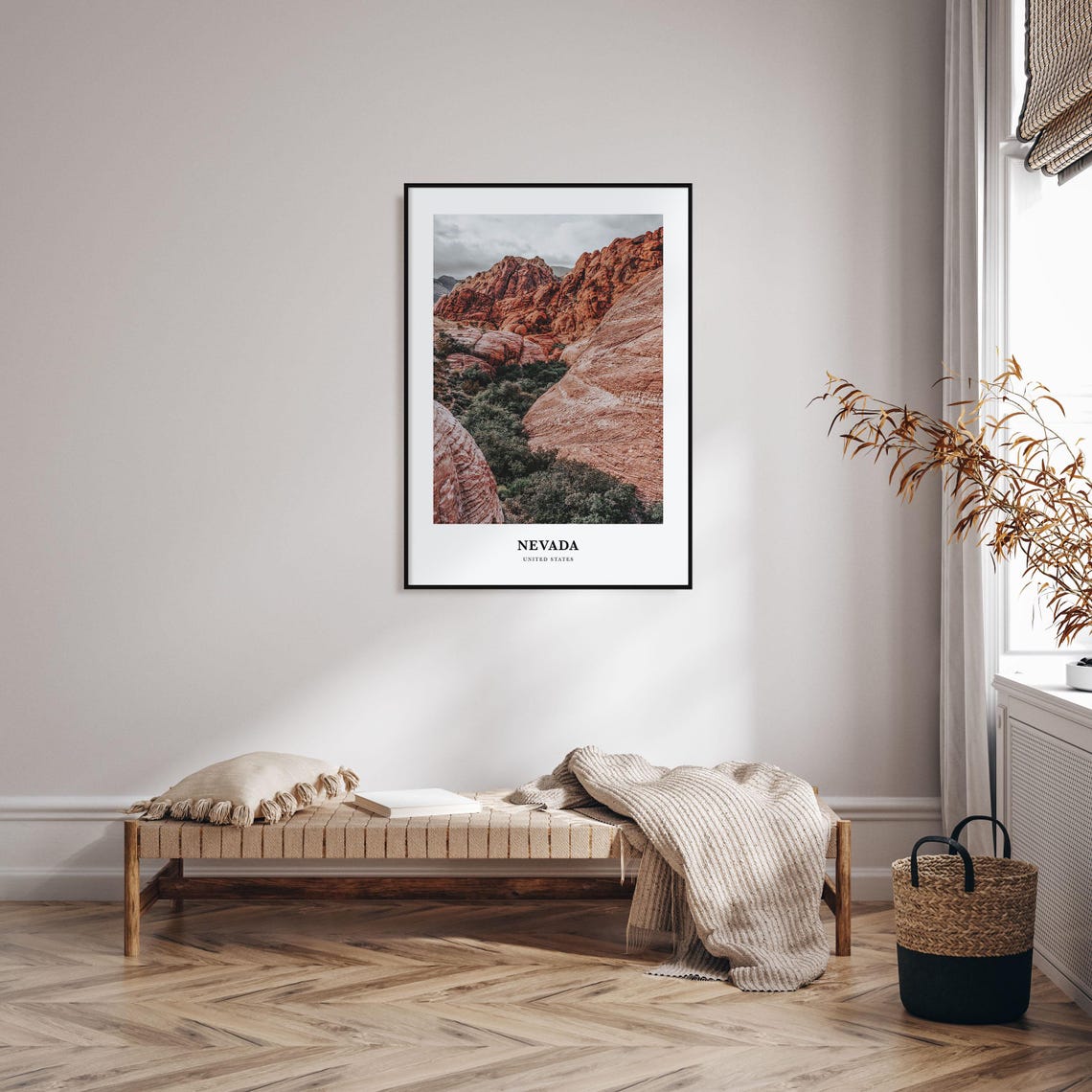 Nevada Red Rock Canyon Desert Formations Photo Travel Poster - Image 3