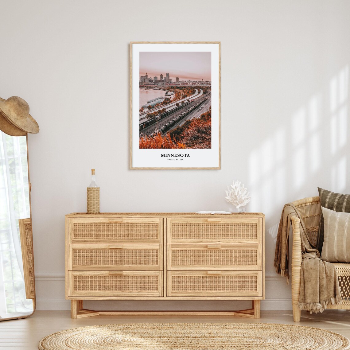 Minnesota Print No 3 Minnesota Photo Poster Minnesota Travel Wall Art Minnesota Map Print Minnesota Photography Print United States - Image 2