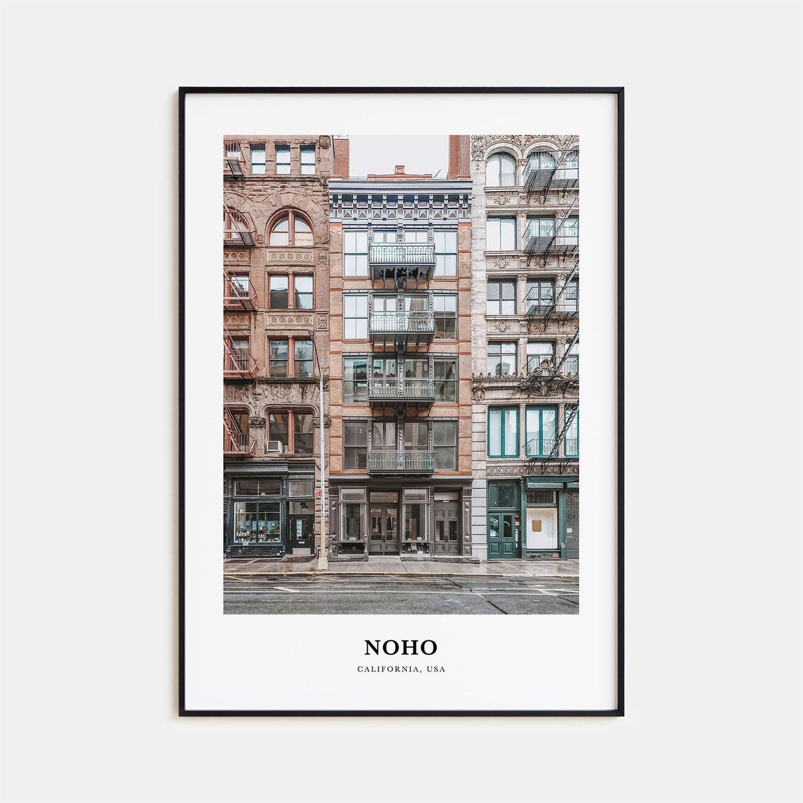 NoHo Historic Cast Iron Buildings Facade Photo Travel Poster