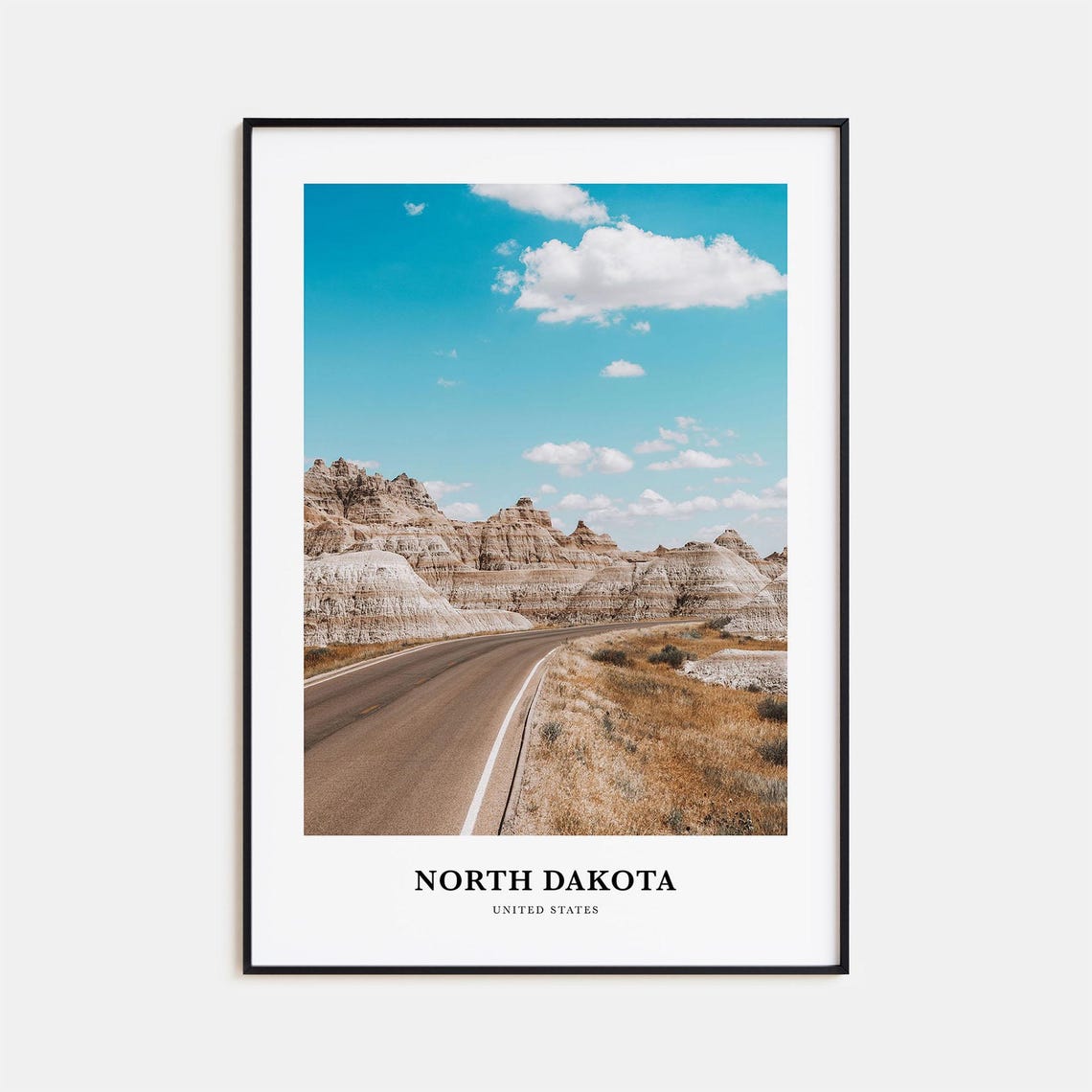 North Dakota Print North Dakota Photo Poster North Dakota Travel Wall Art North Dakota Map Print North Dakota Photography United States
