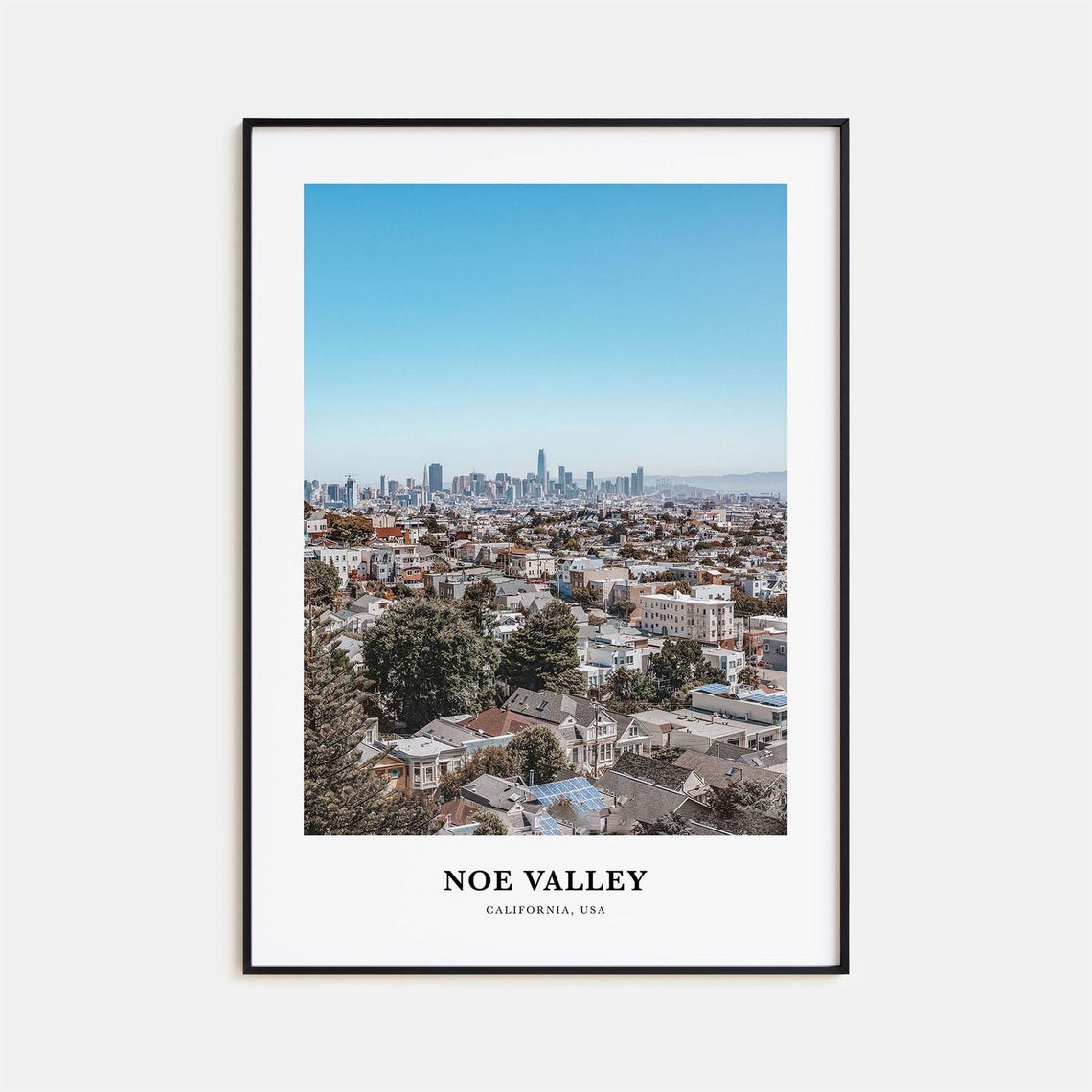 Noe Valley Print Noe Valley Photo Poster Noe Valley Travel Wall Art Noe Valley Map Print Noe Valley Photography Print California Usa