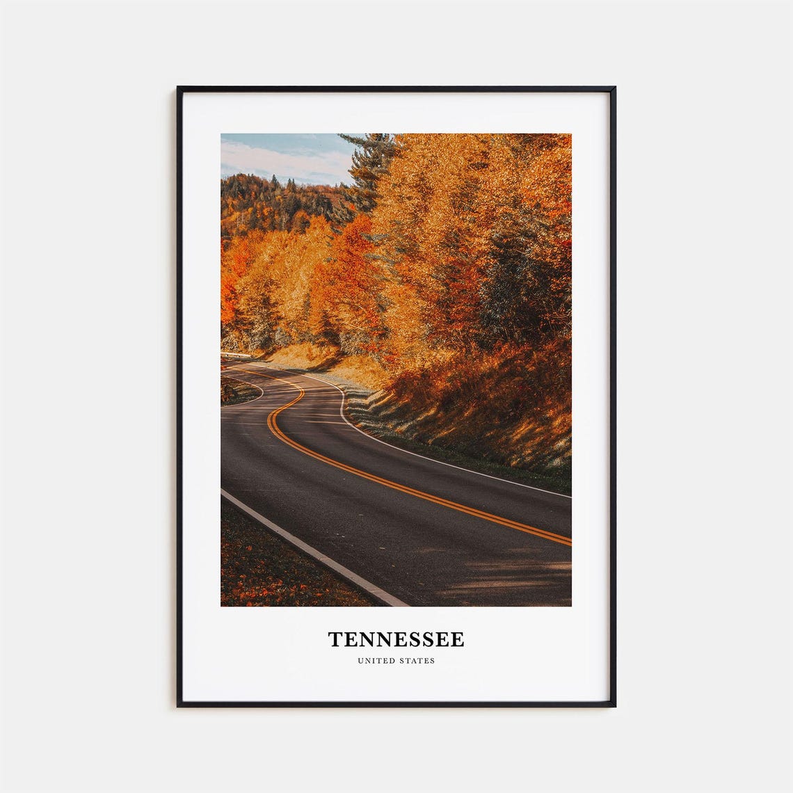 Tennessee Print No 2 Tennessee Photo Poster Tennessee Travel Wall Art Tennessee Map Print Tennessee Photography Print United States