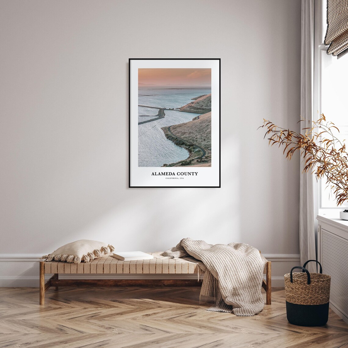 Alameda County Coastal Bay Sunset Golden Hills Photography Poster - Image 3