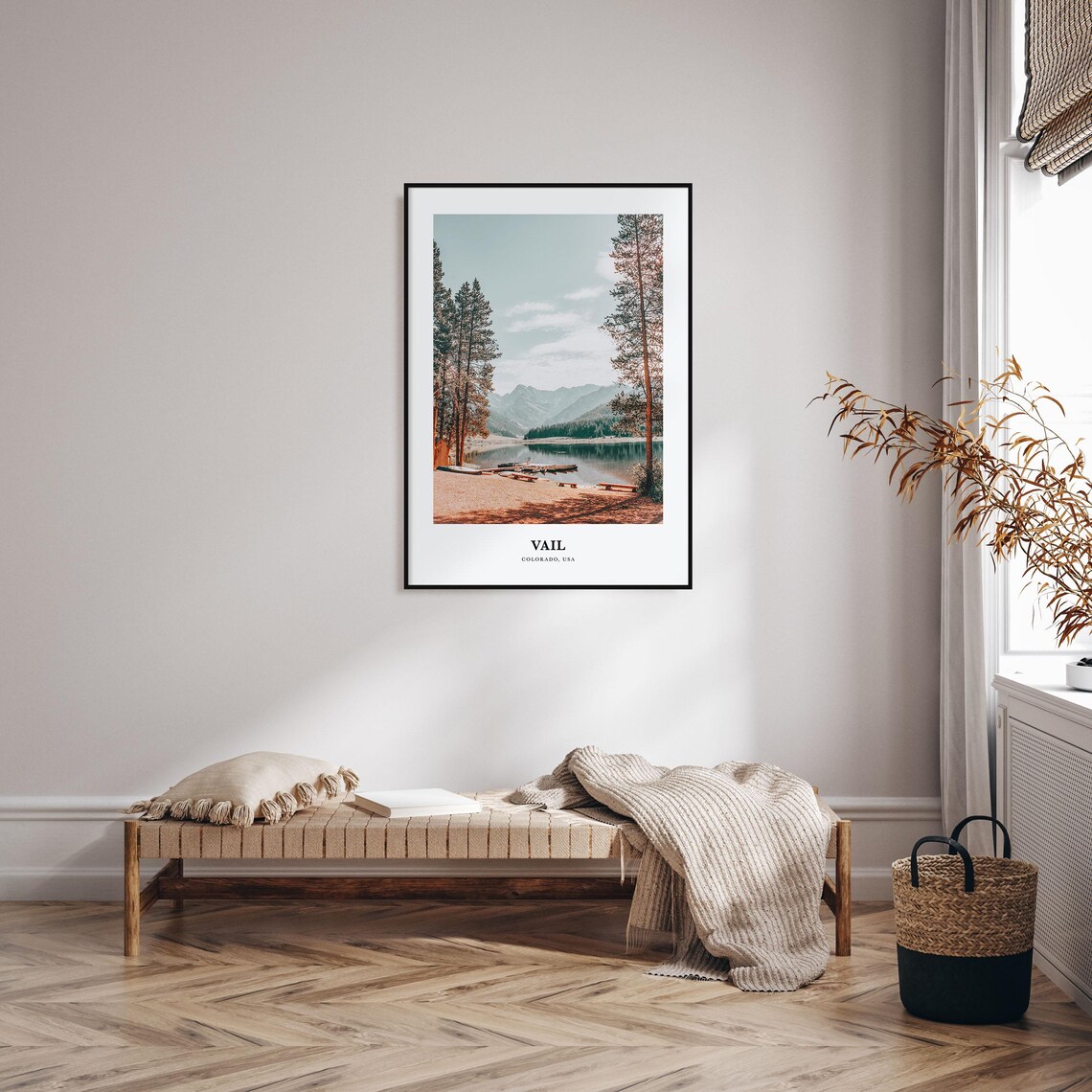 Vail Travel Poster, Colorado USA Map Print - Image 3