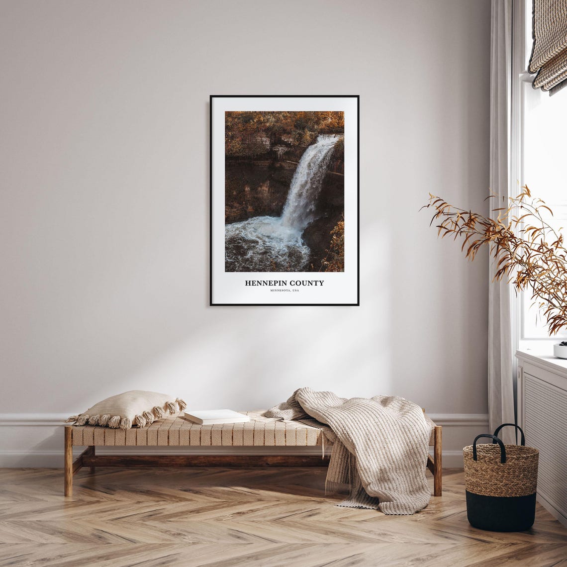 Hennepin County Print Hennepin County Photo Poster Hennepin County Travel Wall Art Hennepin Map Hennepin Photography Minnesota Usa - Image 3