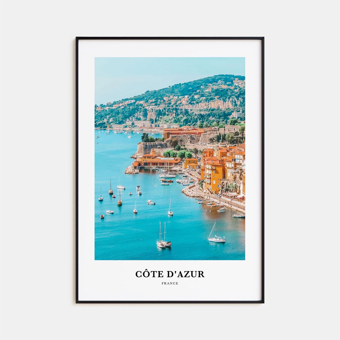 Cote Dazur Print No 2 Cote Dazur Photo Poster Cote Dazur Travel Wall Art Cote Dazur Map Print Cote Dazur Photography Print France