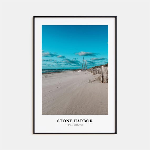 Stone Harbor Print Stone Harbor Photo Poster Stone Harbor Travel Wall Art Stone Harbor Map Stone Harbor Photography New Jersey Usa