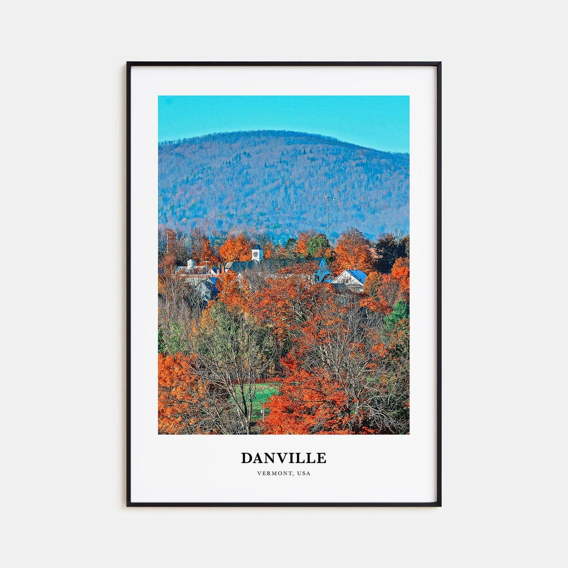 Danville Print Vermont Danville Photo Poster Danville Travel Wall Art Danville Map Print Danville Photography Print Danville Wall Usa