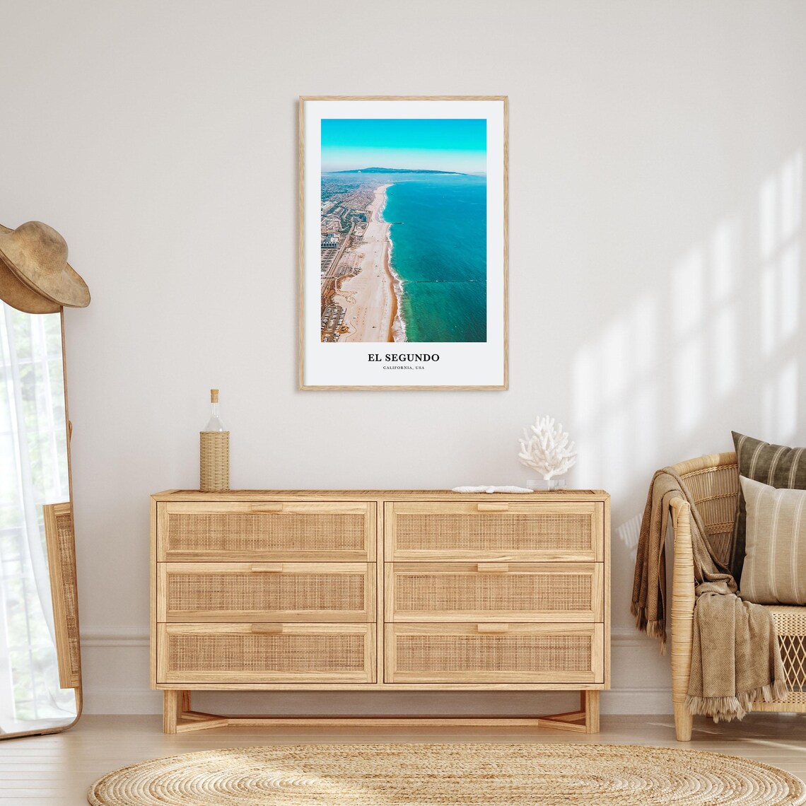 El Segundo Travel Map Wall Art, California USA - Image 2