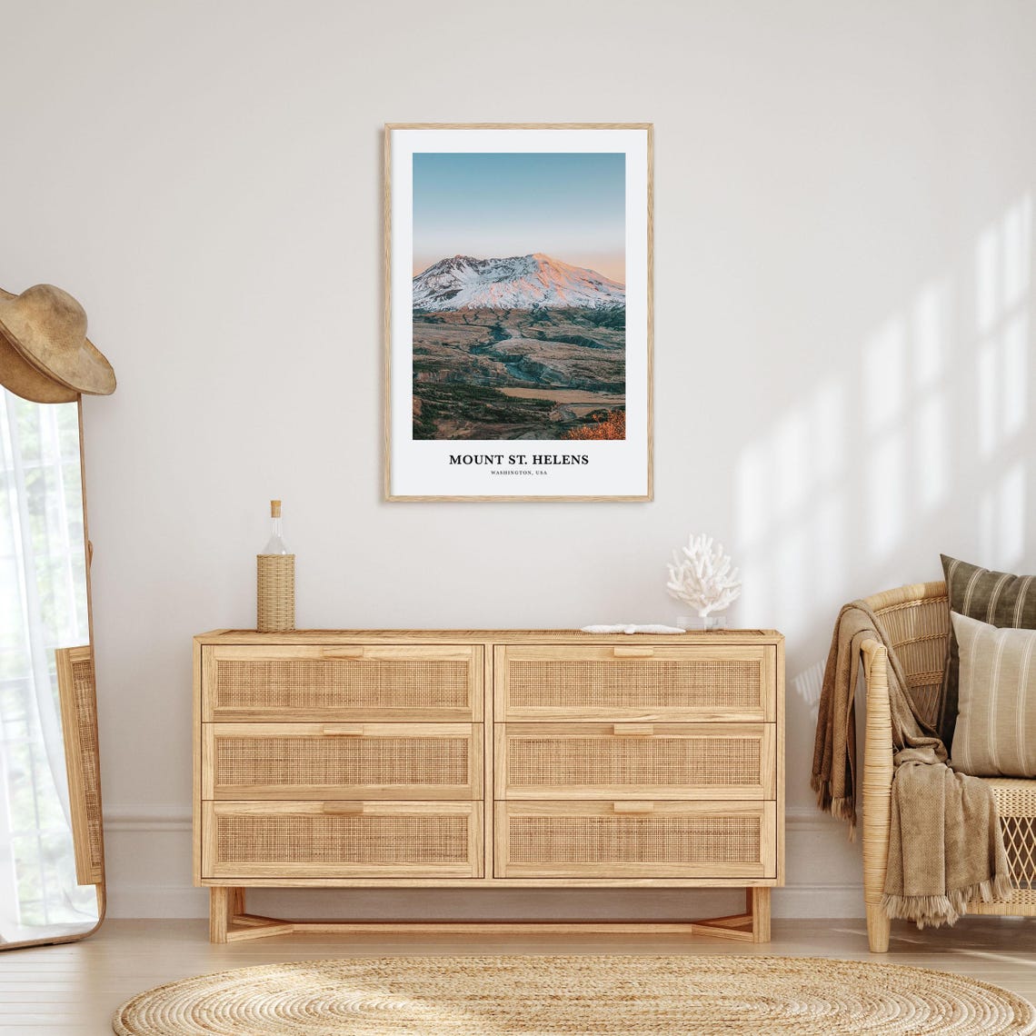 Mount St Helens Volcano Sunset Photo Washington Landscape Poster - Image 2