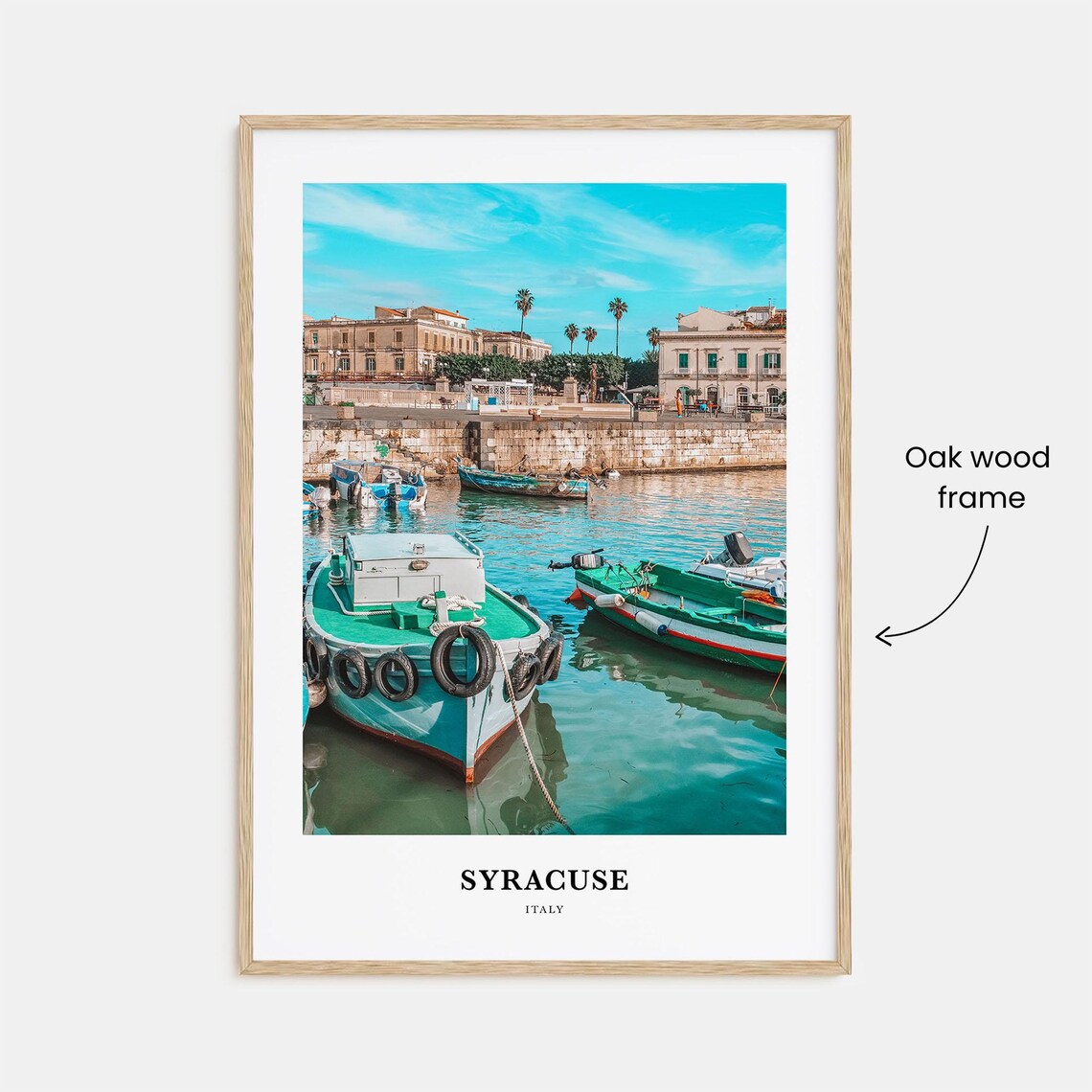 Syracuse Italy Travel Poster, Map Wall Art - Image 3