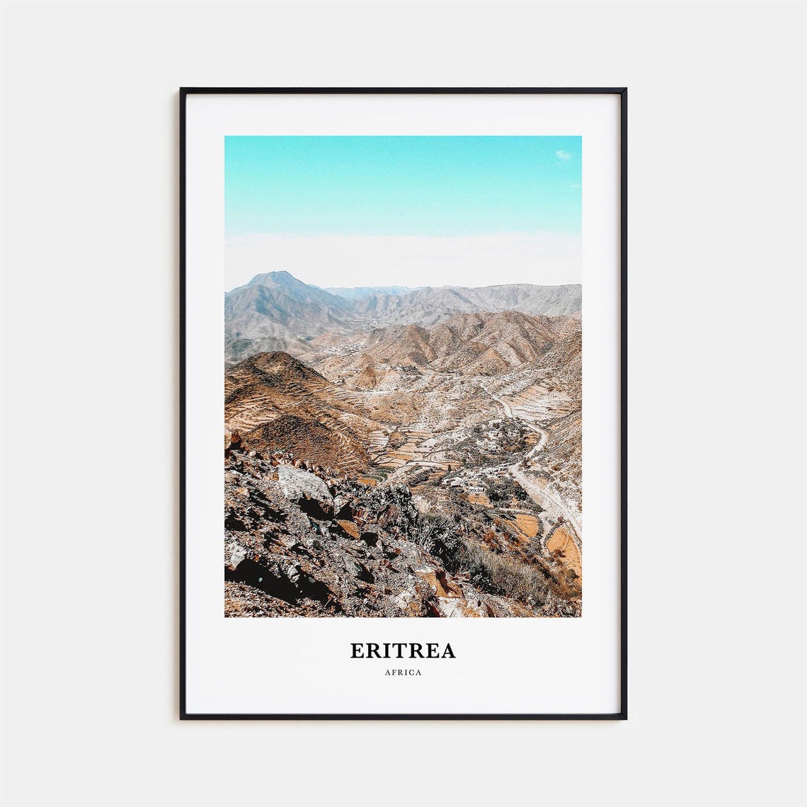 Eritrea Africa Terraced Highlands Mountain Rugged Scenery Photo Poster