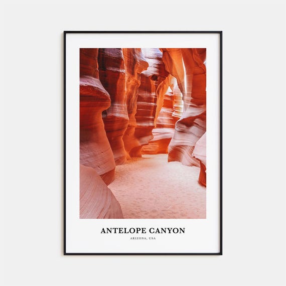 Antelope Canyon Print Antelope Canyon Photo Poster Antelope Canyon Travel Wall Art Antelope Canyon Map Antelope Canyon Arizona Usa