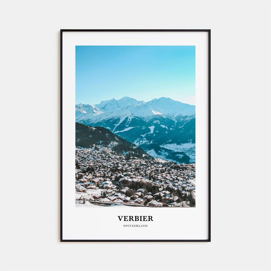 Verbier Print Verbier Photo Poster Verbier Travel Wall Art Verbier Map Print Verbier Photography Print Verbier Wall Dcor Switzerland