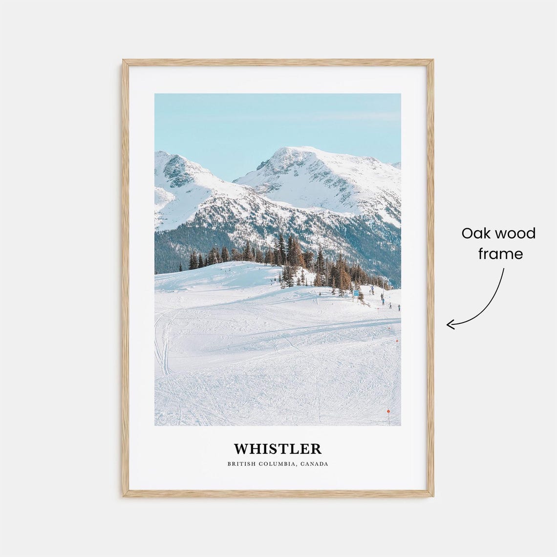 Whistler Snow Covered Ski Slopes Winter Mountain Travel Poster - Image 3