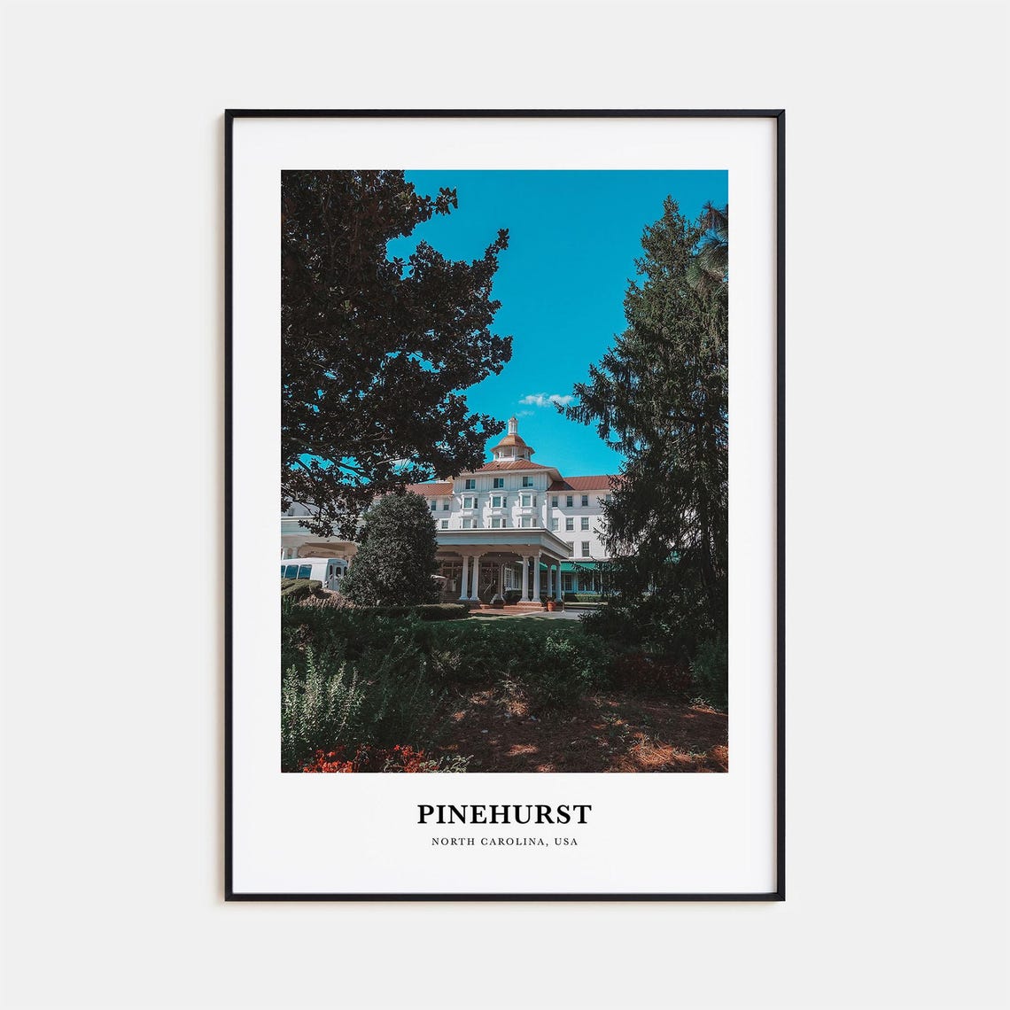 Pinehurst North Carolina Grand Resort Hotel Trees Art Poster