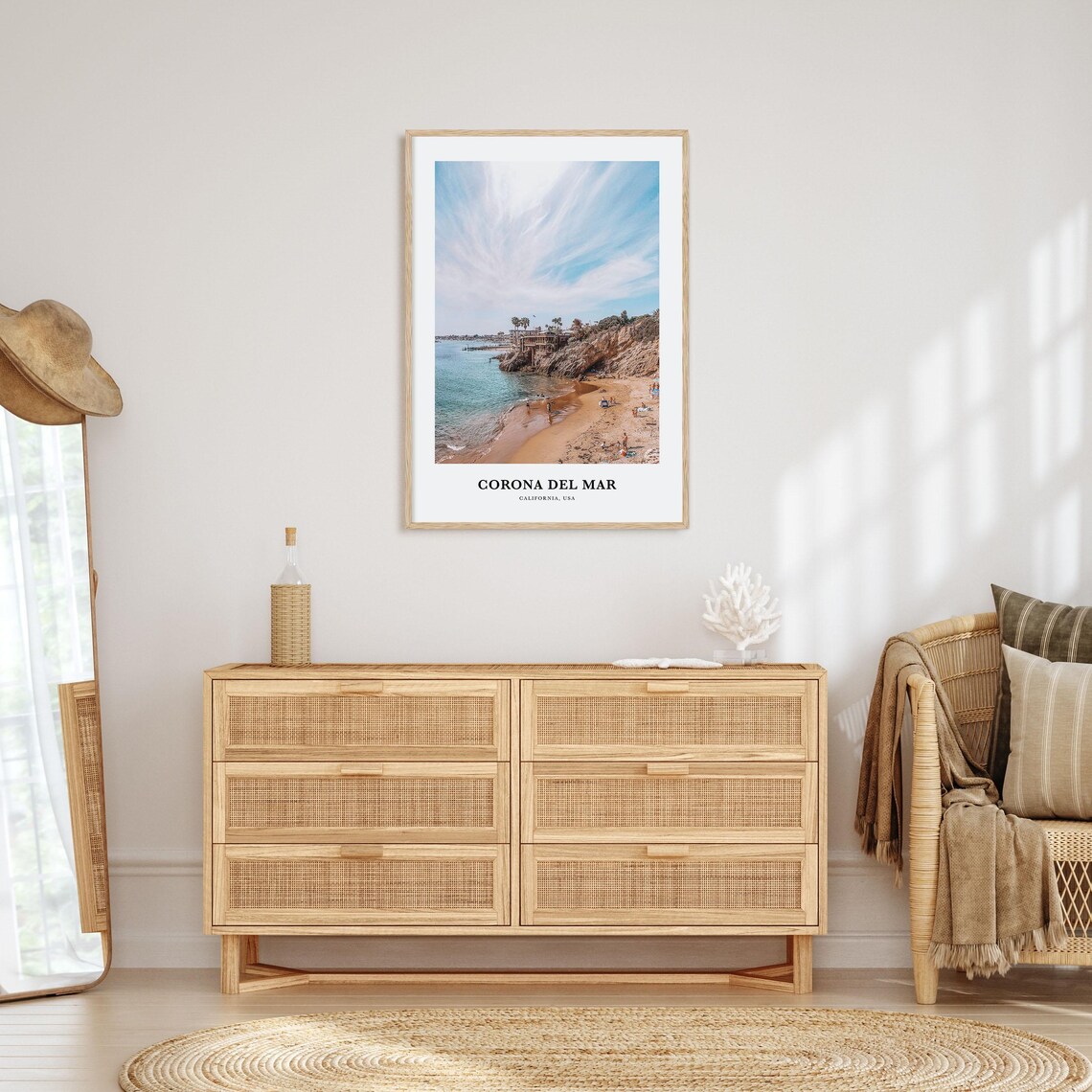 Corona Del Mar California Ocean Cove Minimalist Travel Poster - Image 2