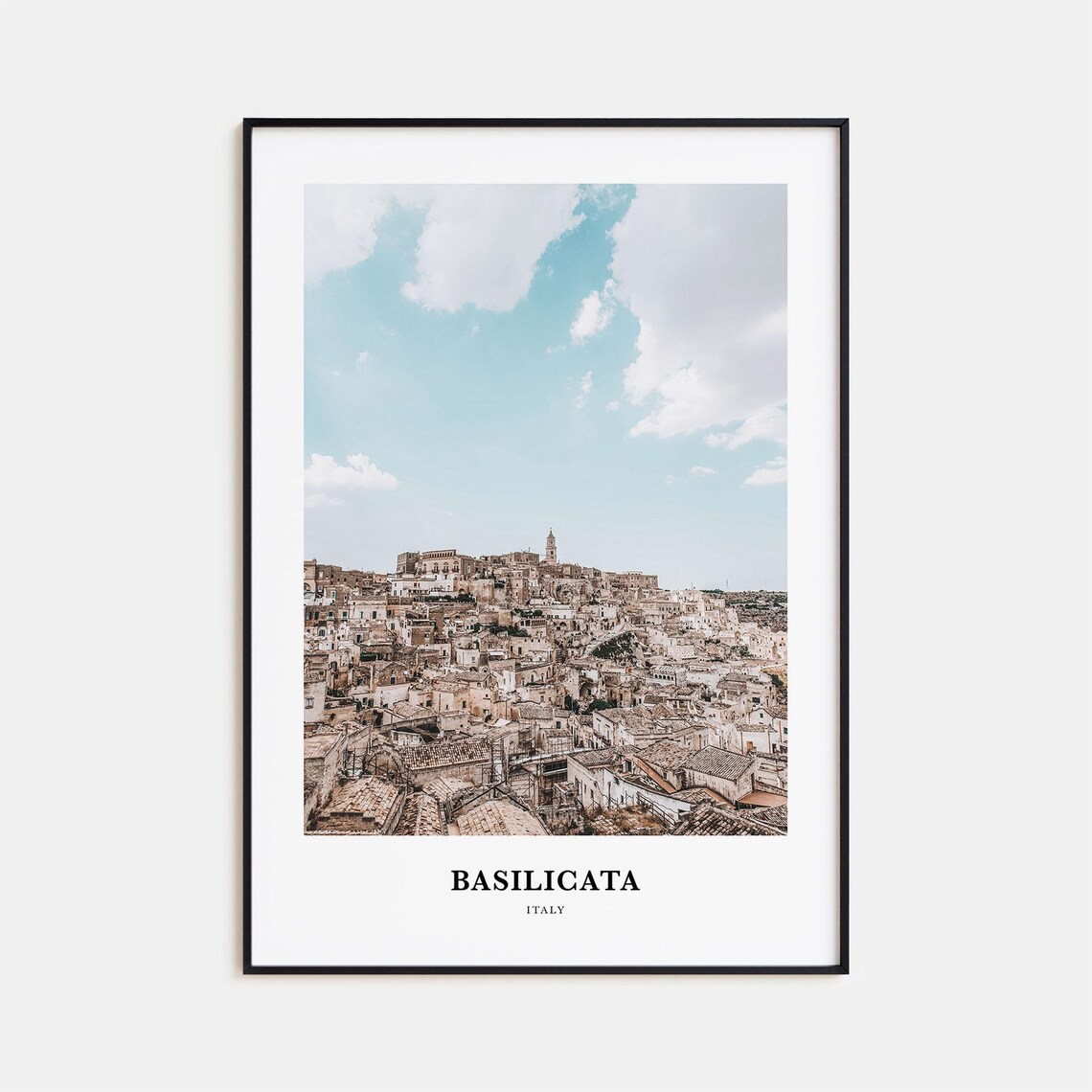 Basilicata Italy Ancient Hill Town Stone Houses Photo Poster