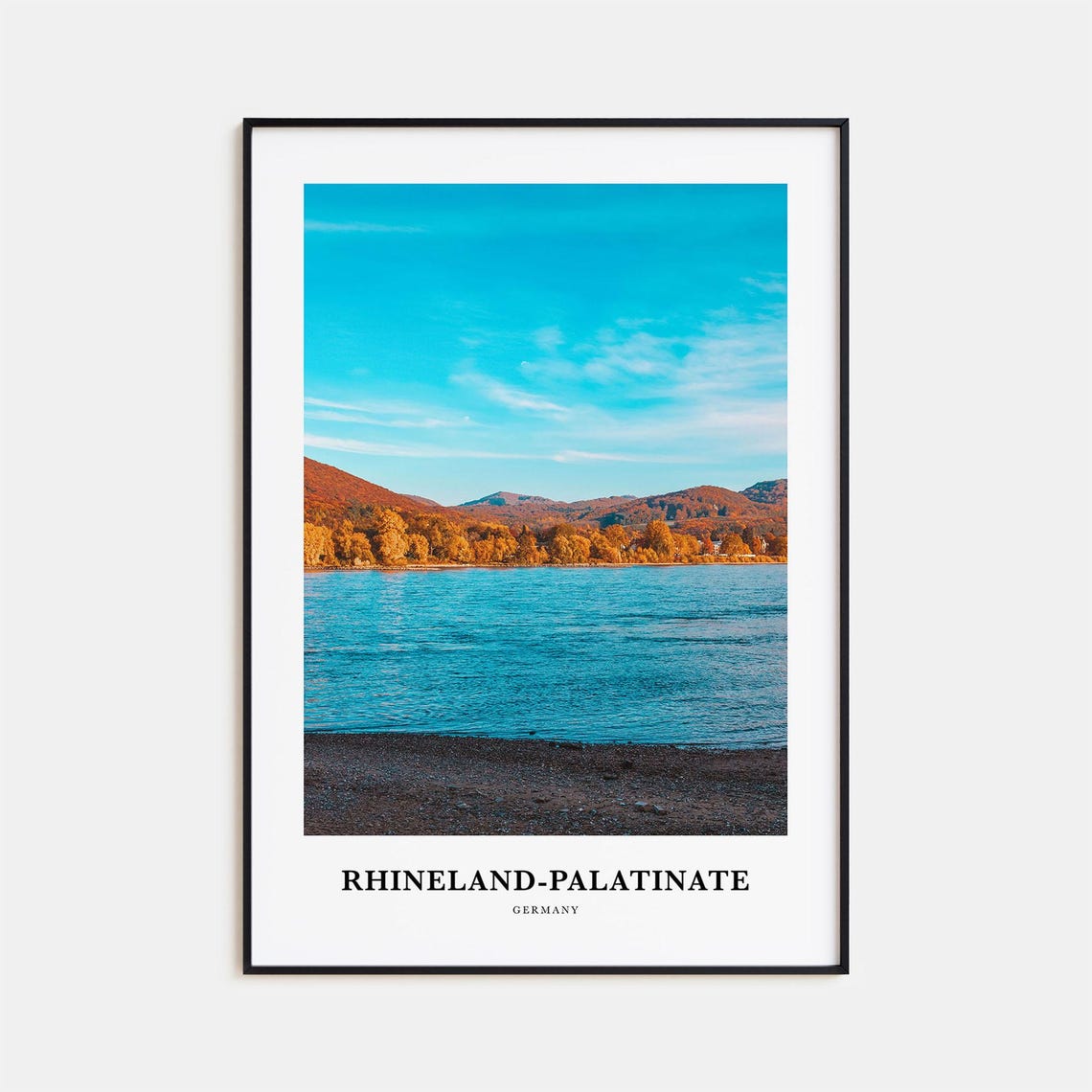 Rhineland Palatinate Germany River Valley Autumn Hills Photo Poster