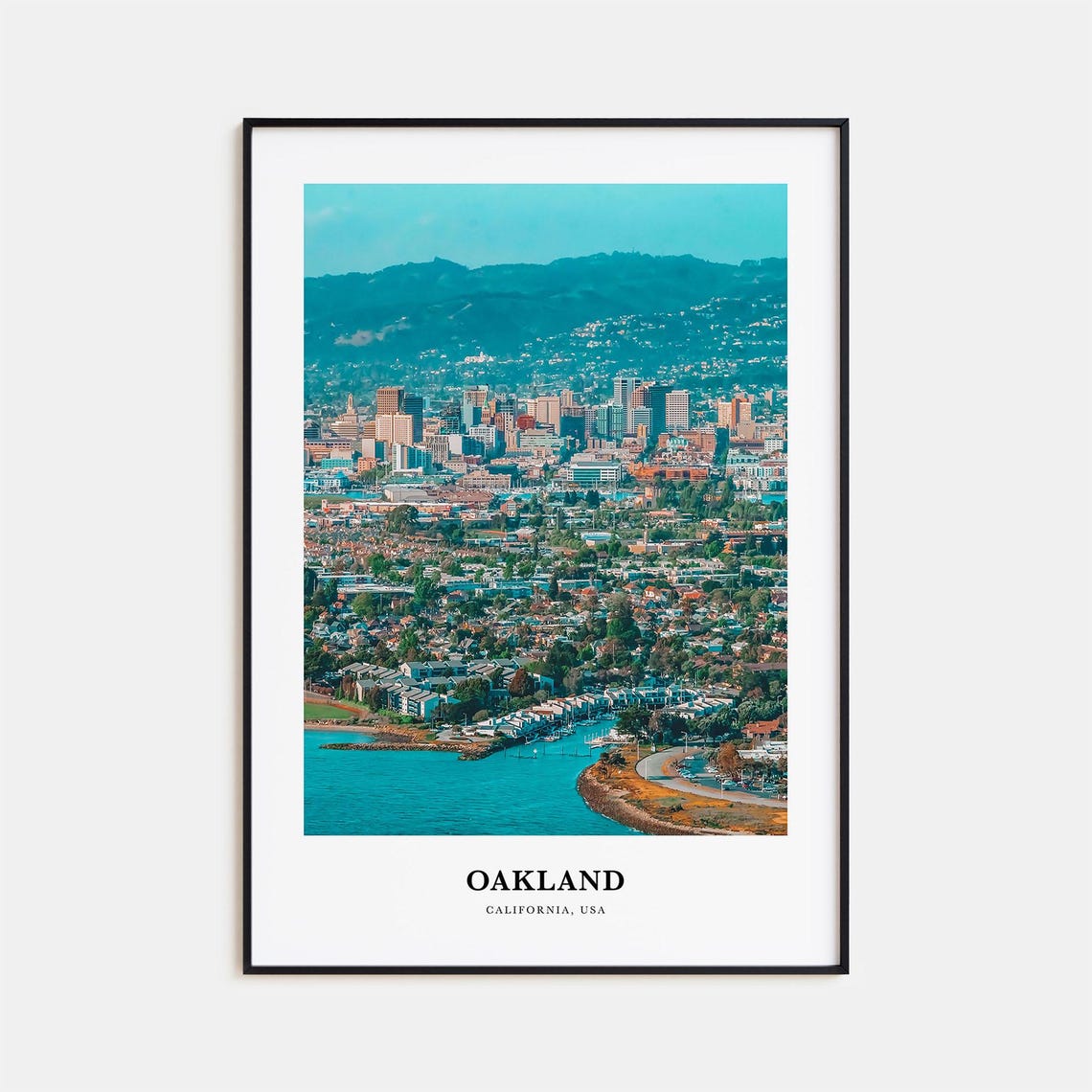 Oakland Print Oakland Photo Poster Oakland Travel Wall Art Oakland Map Print Oakland Photography Oakland Wall Dcor California Usa