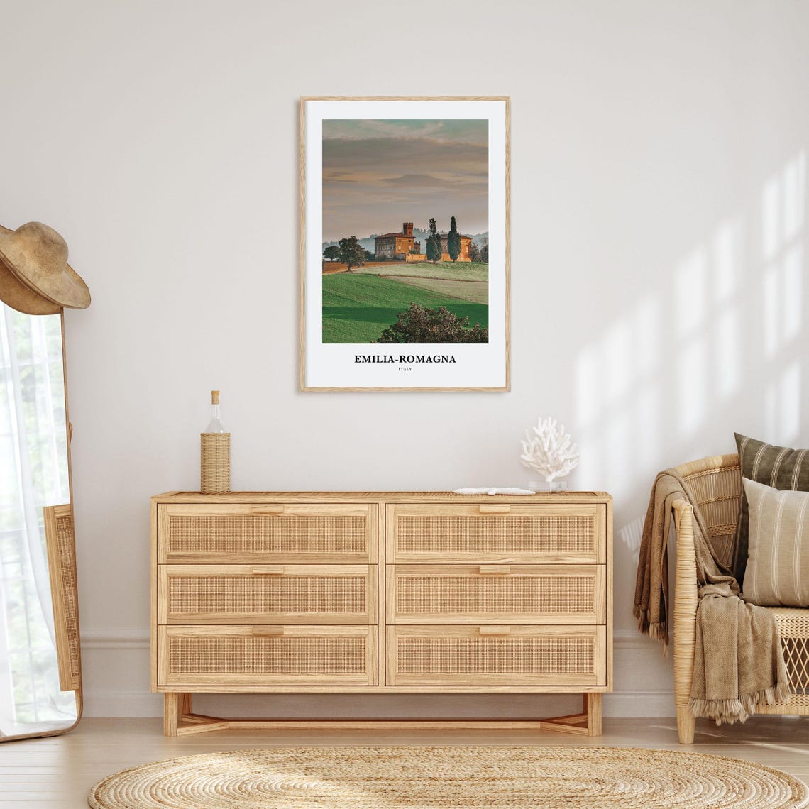 Emilia-Romagna Italian Countryside Villa Minimalist Photo Poster - Image 2