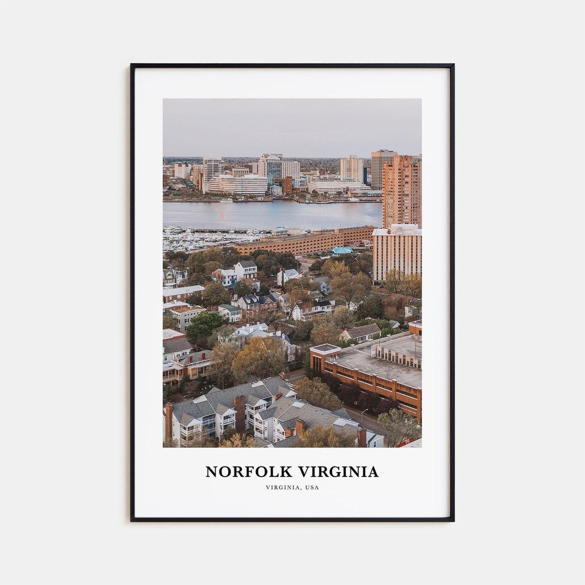 Norfolk Virginia Print Norfolk Virginia Photo Poster Norfolk Virginia Travel Wall Art Norfolk Virginia Map Print Virginia Usa