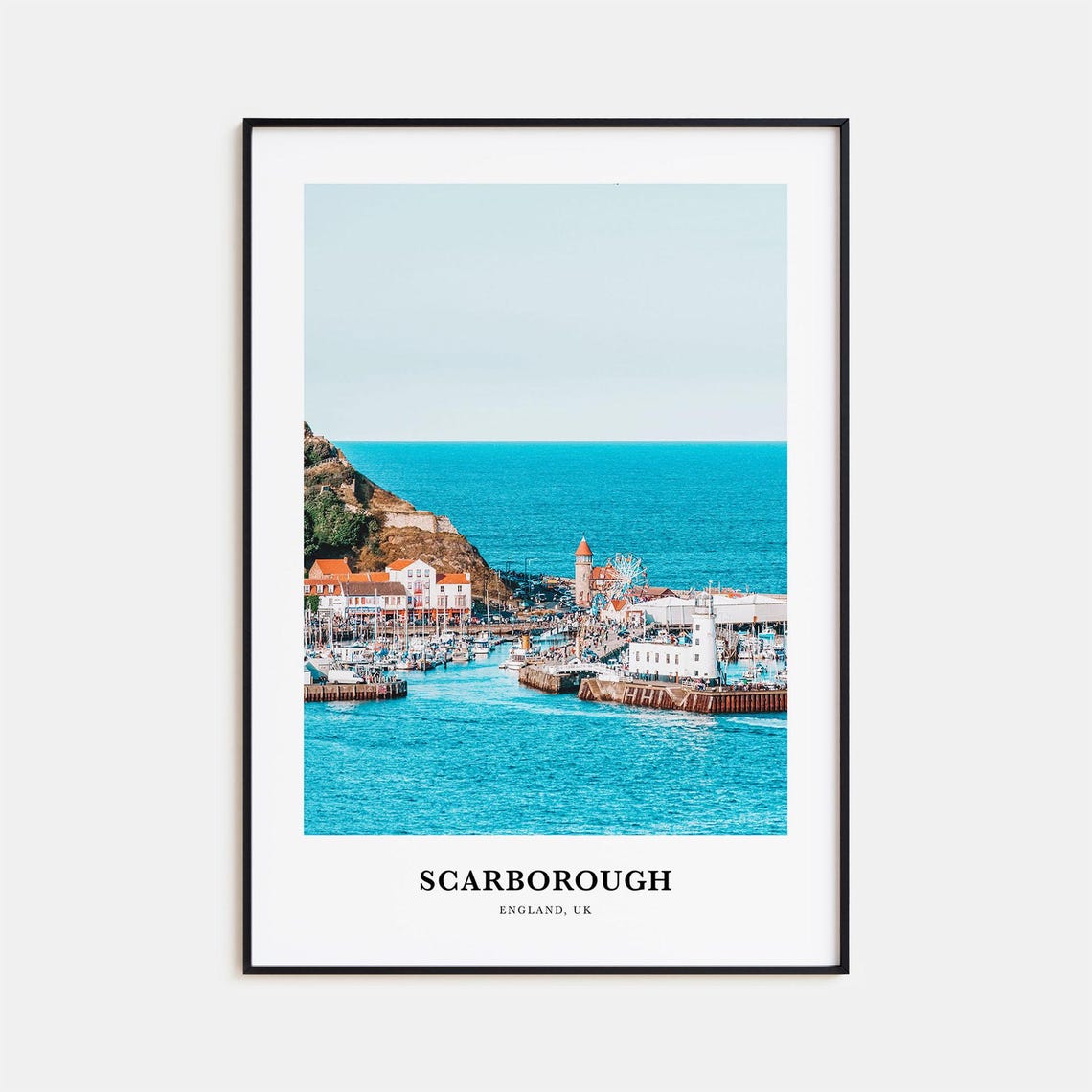 Scarborough Print Scarborough Photo Poster Scarborough Travel Wall Art Scarborough Map Print Scarborough Photography Print England Uk