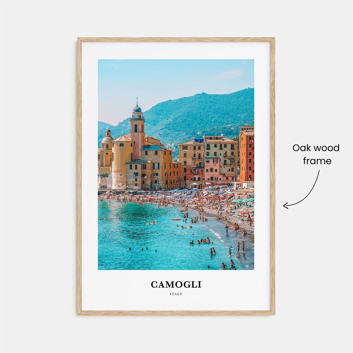Camogli Italy Colorful Beachfront Buildings Summer Sea Photo Poster - Image 3