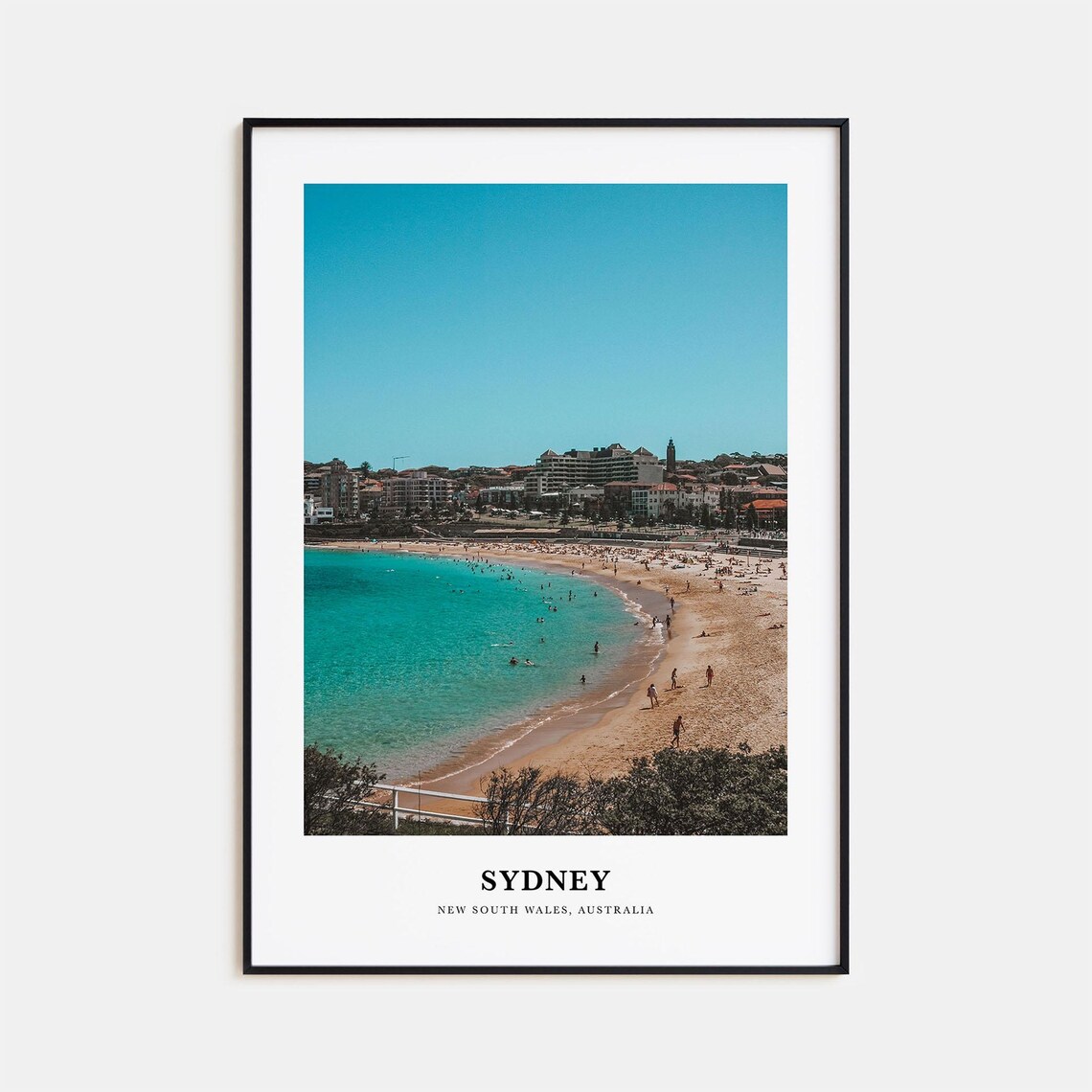 Sydney Australia Sunny Turquoise Beach Curved Bay Photo Poster