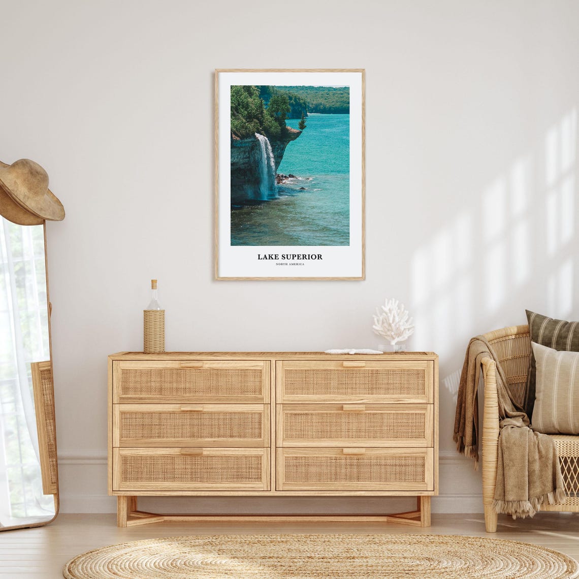 Lake Superior Print Lake Superior Photo Poster Lake Superior Travel Wall Art Lake Superior Map Print Lake Superior North America - Image 2