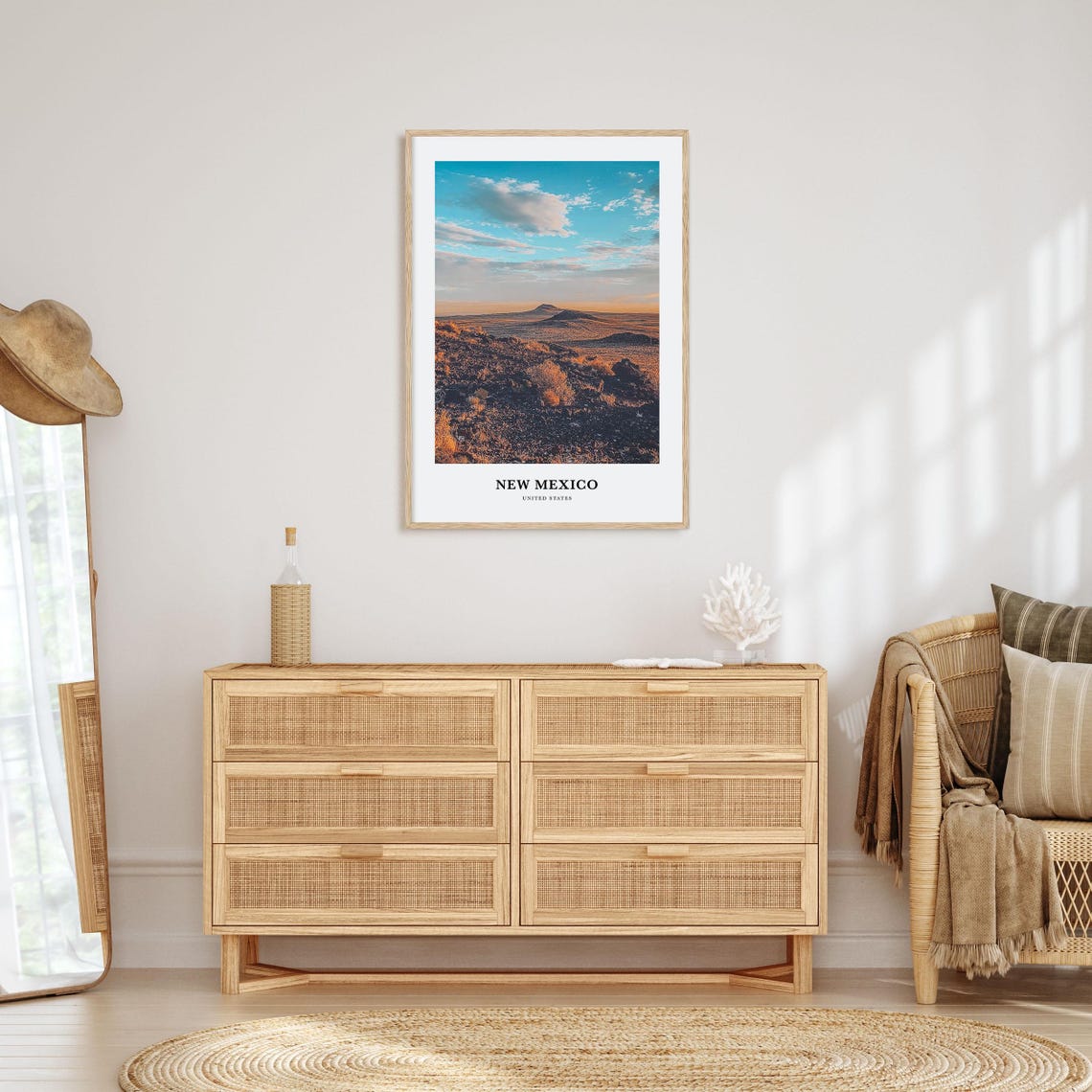 New Mexico Print New Mexico Photo Poster New Mexico Travel Wall Art New Mexico Map Print New Mexico Photography Print United States - Image 2