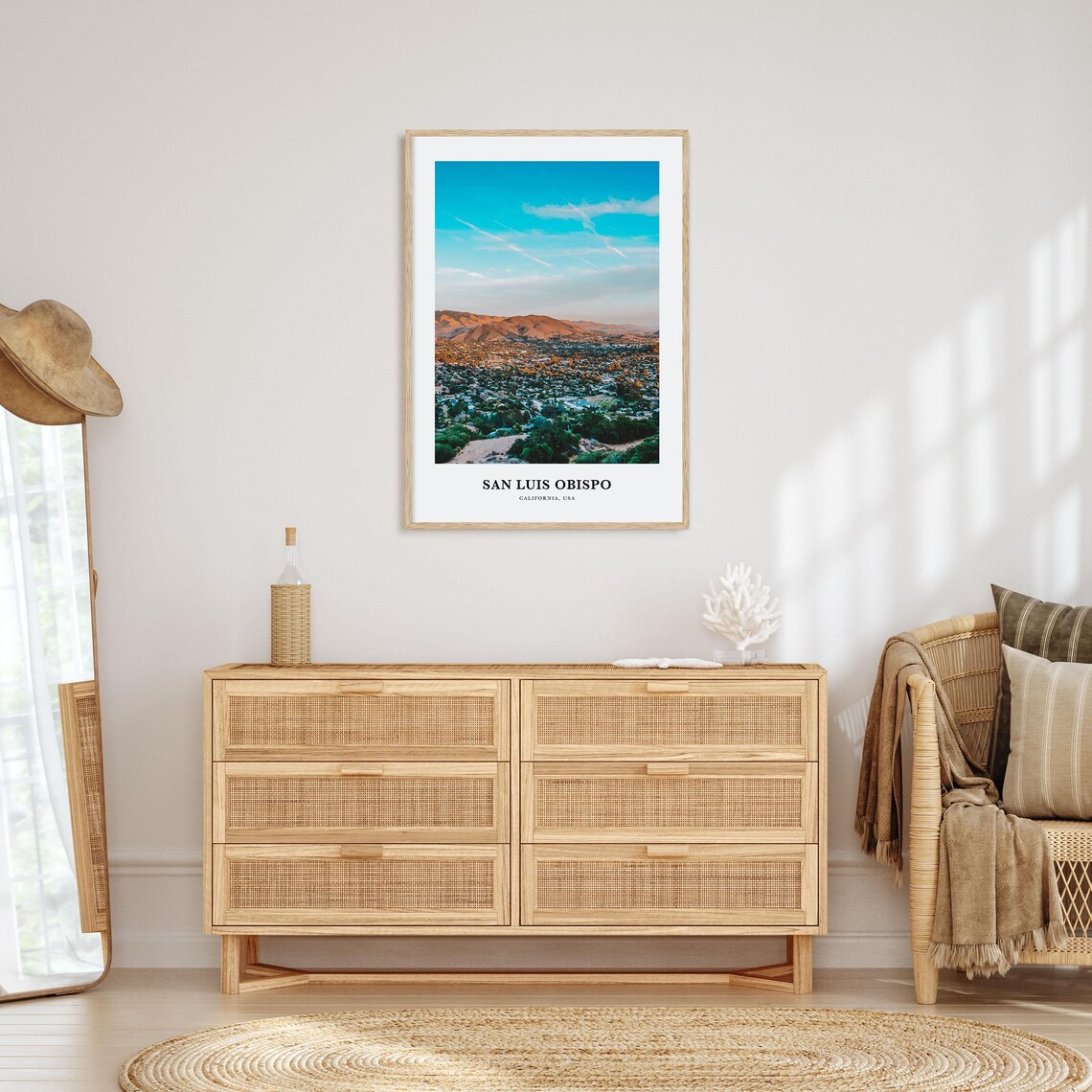 San Luis Obispo Travel Poster, California Map - Image 2