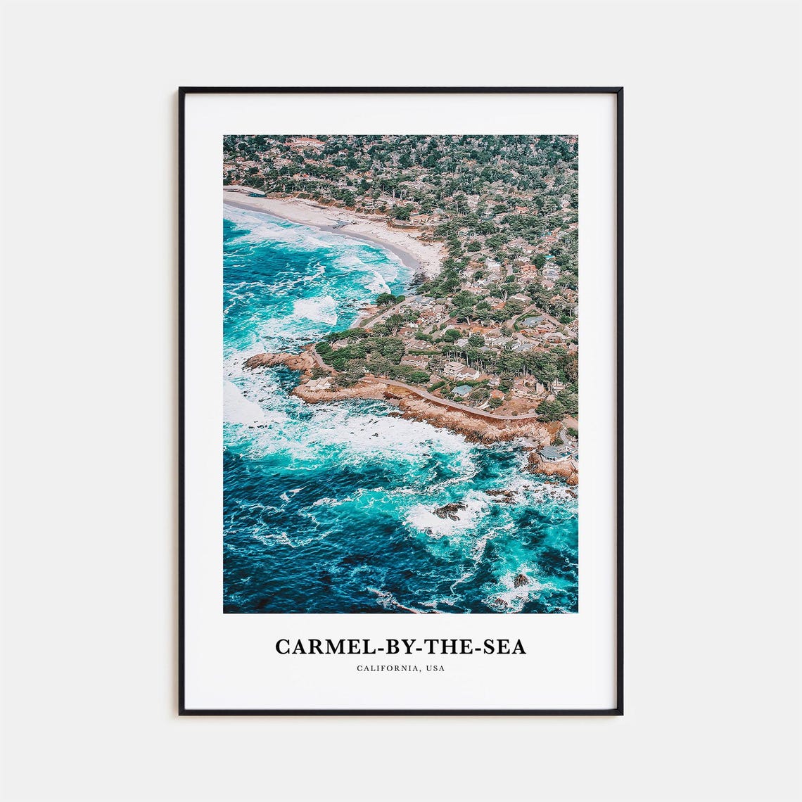 Carmel By The Sea Print Carmel By The Sea Photo Poster Carmel By The Sea Travel Wall Art Map Print Photography Print California Usa