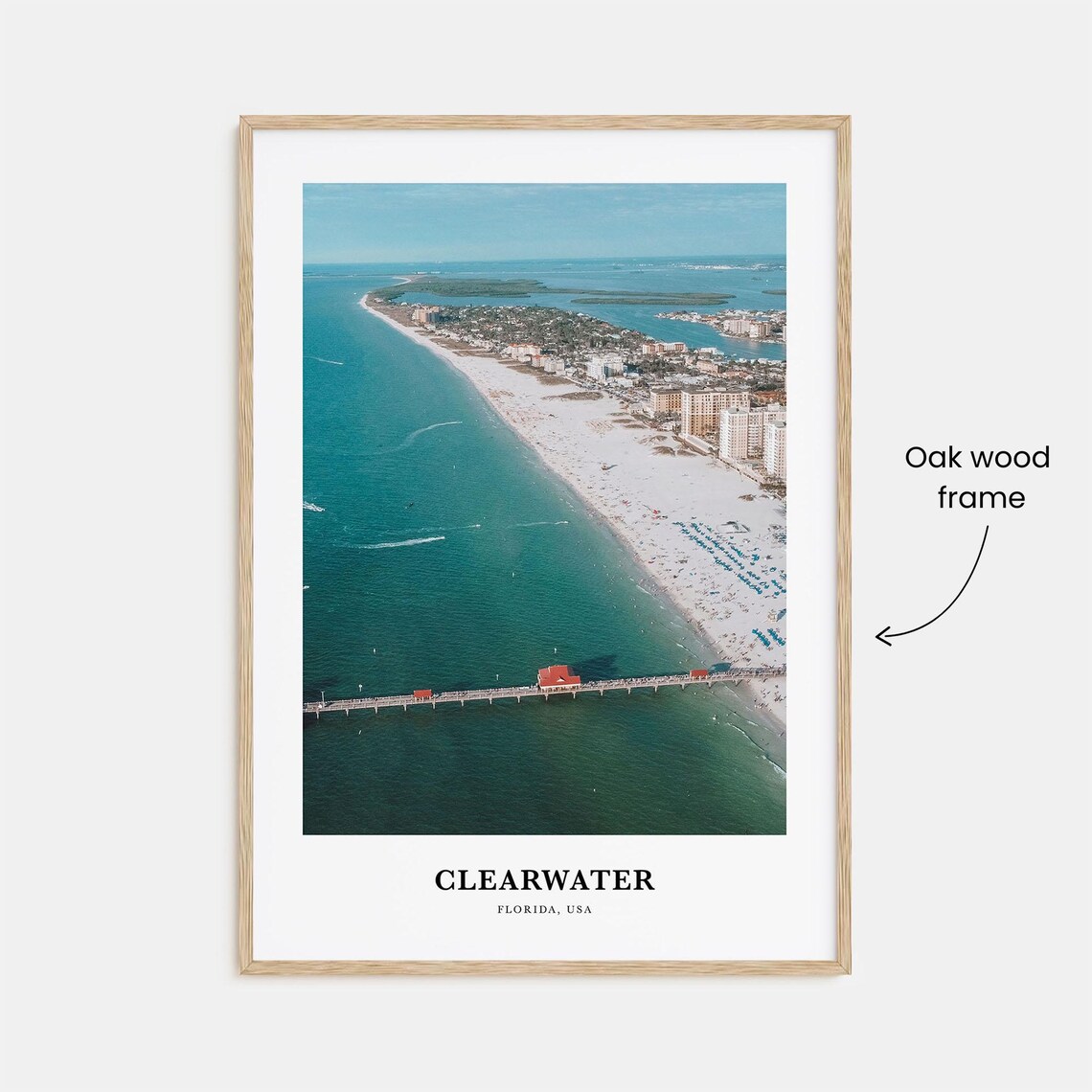 Clearwater Travel Poster, Florida USA Map Print - Image 3