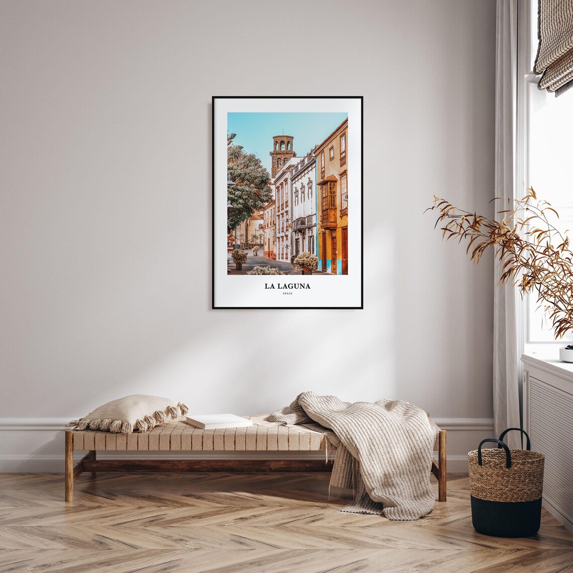 La Laguna Spain Old Street Church Tower Historic Travel Poster - Image 3