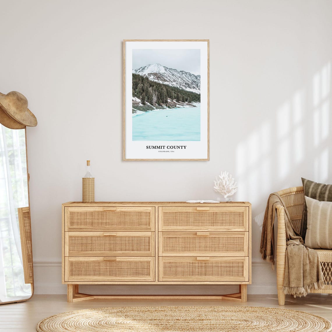 Summit County Colorado Snowy Mountain Peak Photography Poster - Image 2