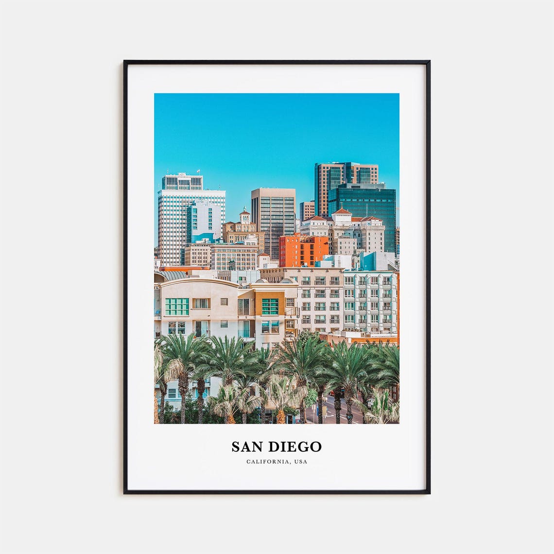 San Diego Print No 2 San Diego Photo Poster San Diego Travel Wall Art San Diego Map Print San Diego Photography Print California Usa