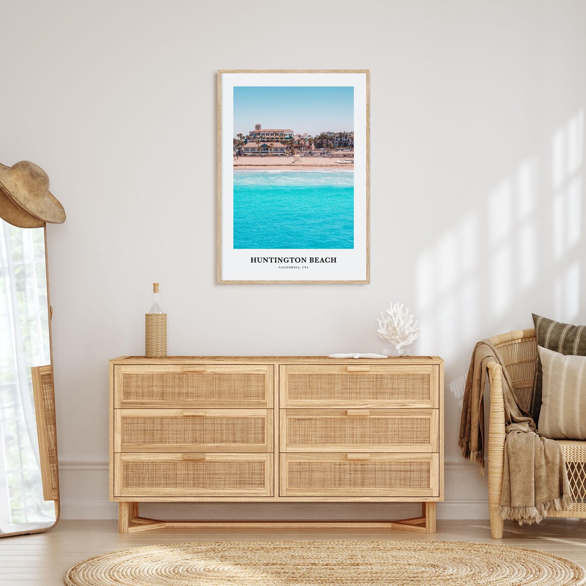 Huntington Beach Print Huntington Beach Photo Poster Huntington Beach Travel Wall Art Huntington Beach Map Huntington California Usa - Image 2