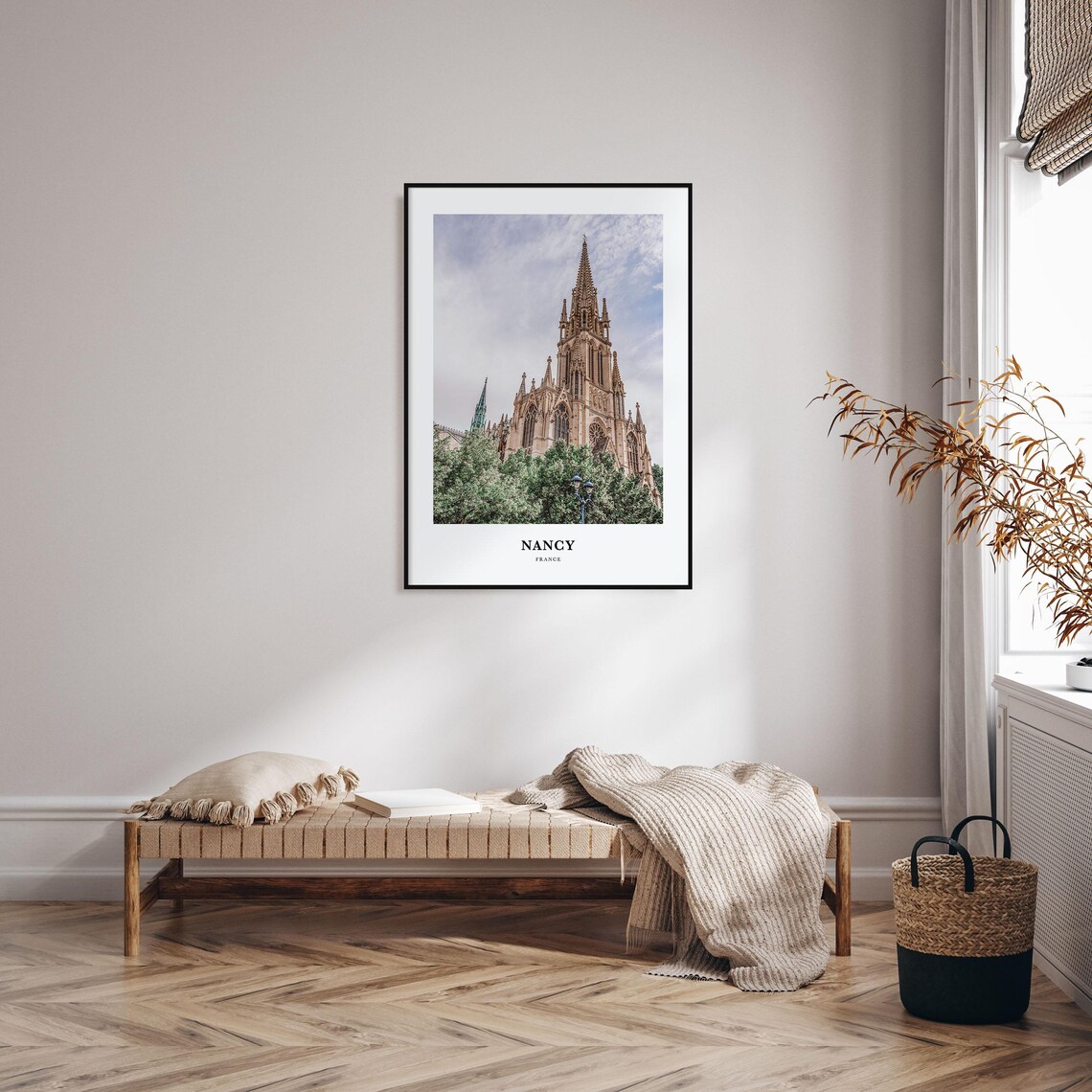Nancy France Gothic Church Spire Photo Historic Travel Wall Poster - Image 3