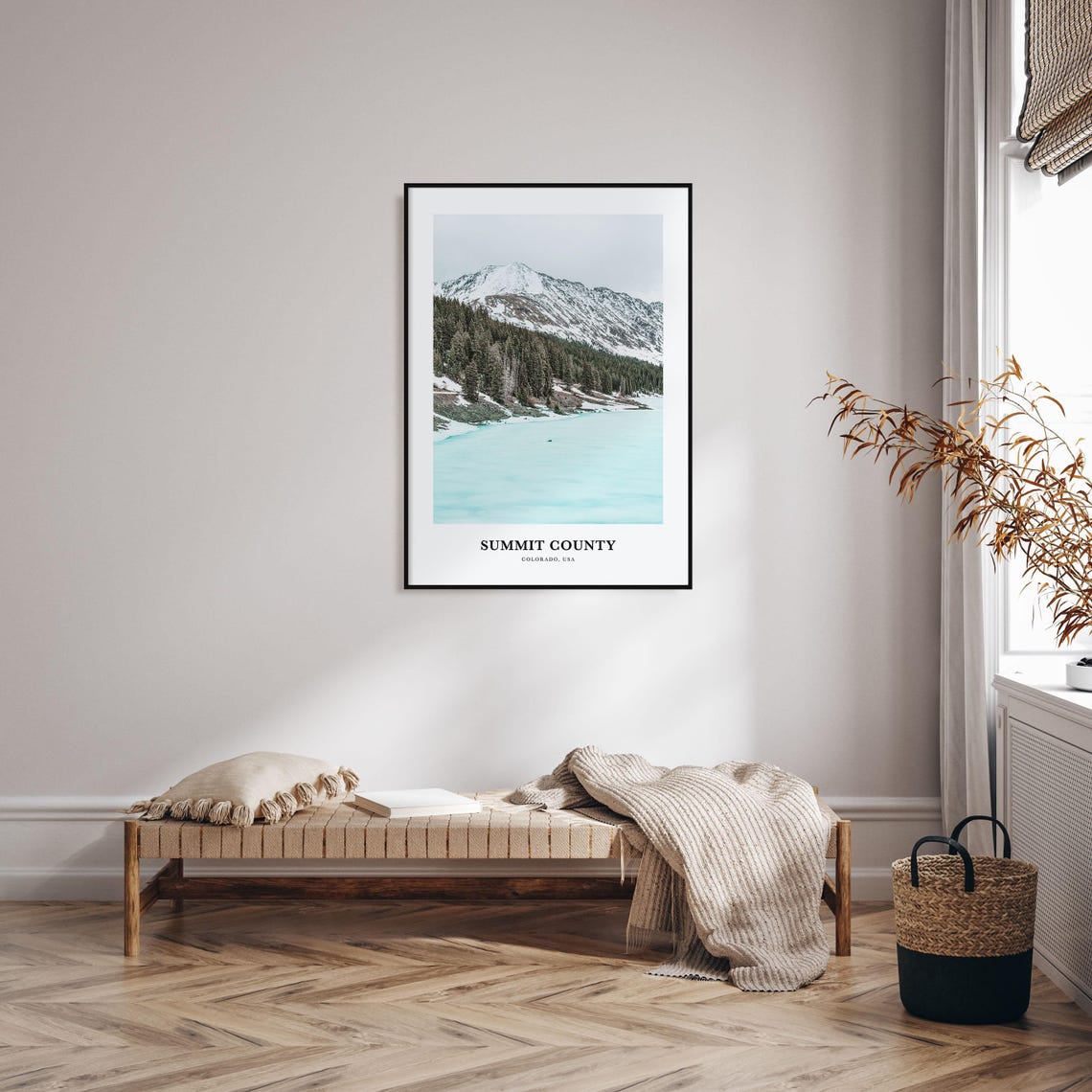 Summit County Colorado Snowy Mountain Peak Photography Poster - Image 3